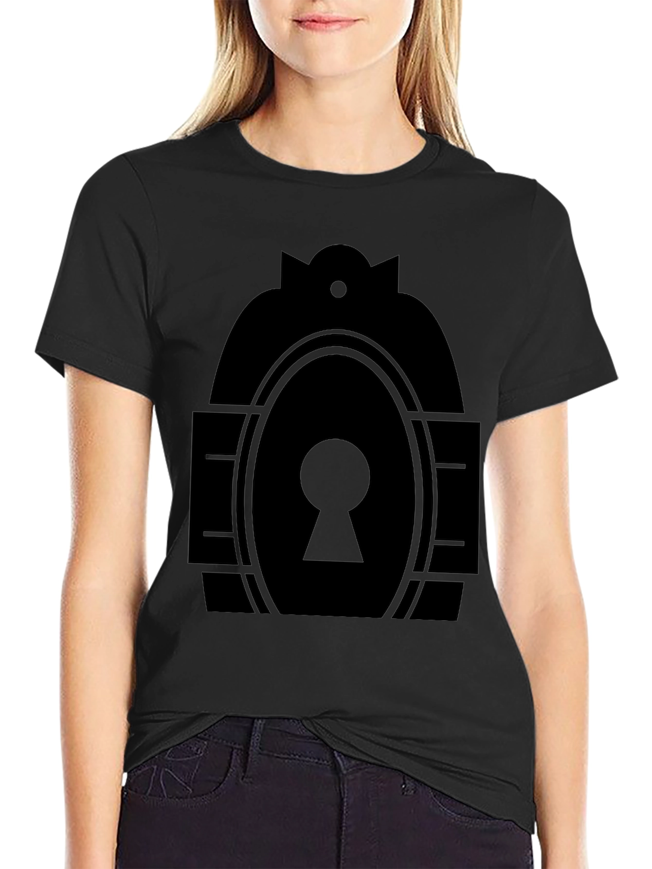 Keyhole Graphic Tee - Modern Minimalist Design