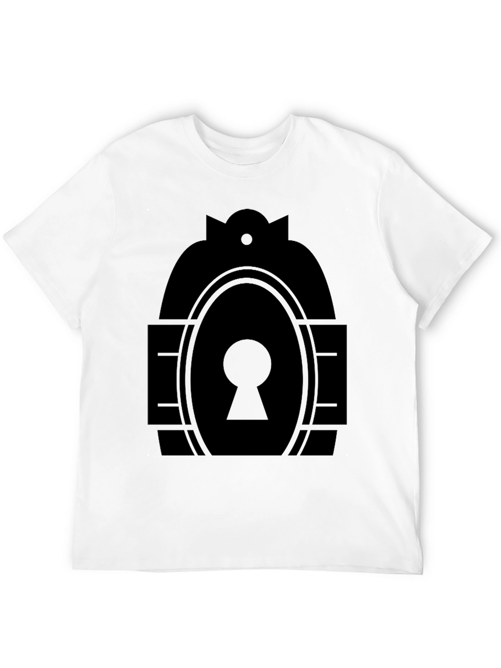 Keyhole Graphic Tee - Modern Minimalist Design