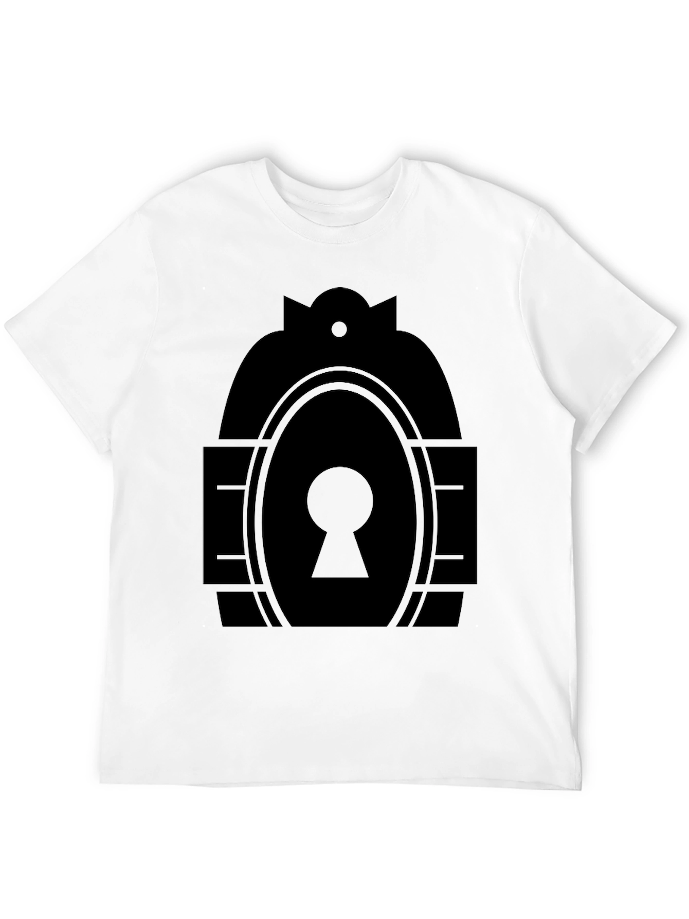 Keyhole Graphic Tee - Modern Minimalist Design