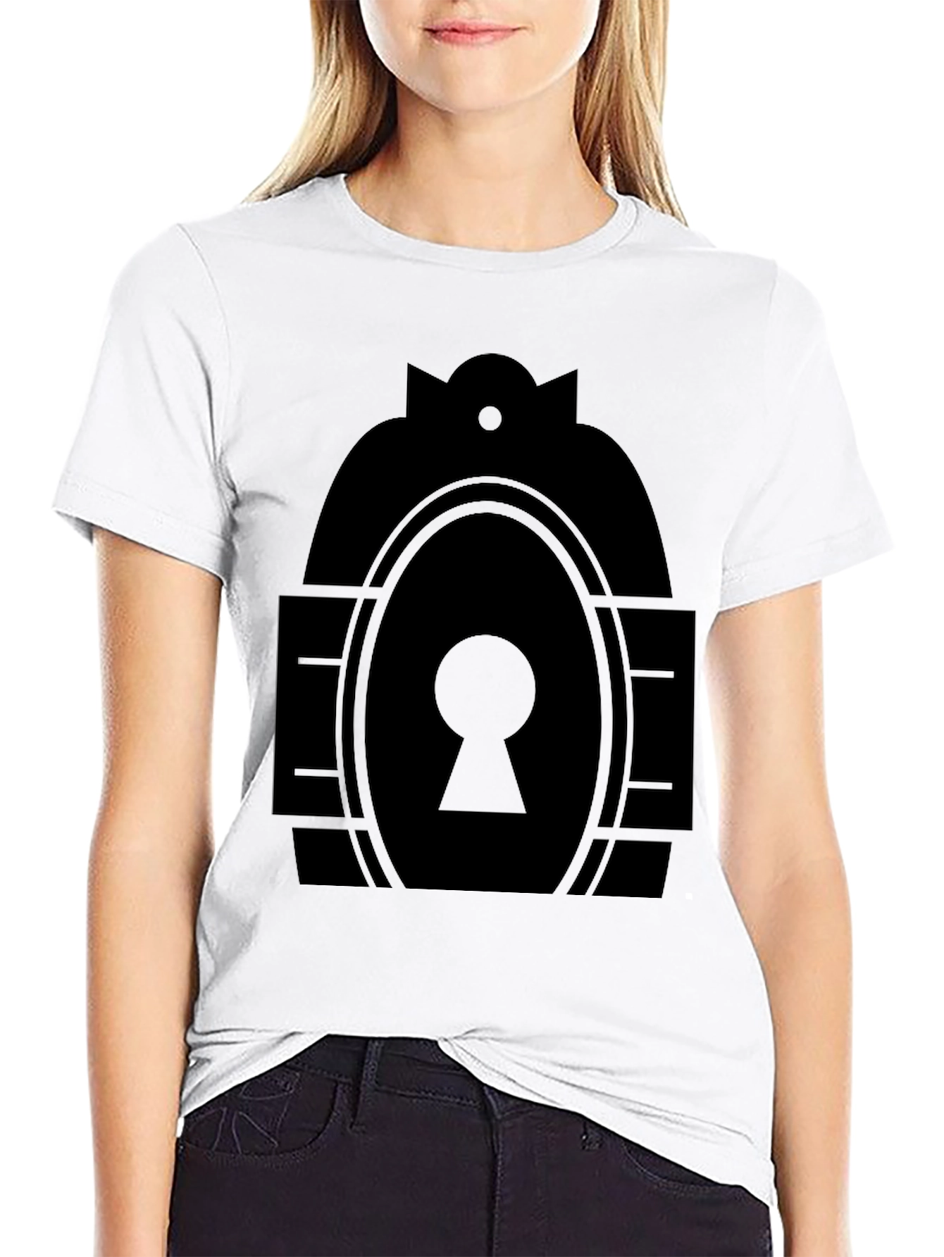 Keyhole Graphic Tee - Modern Minimalist Design