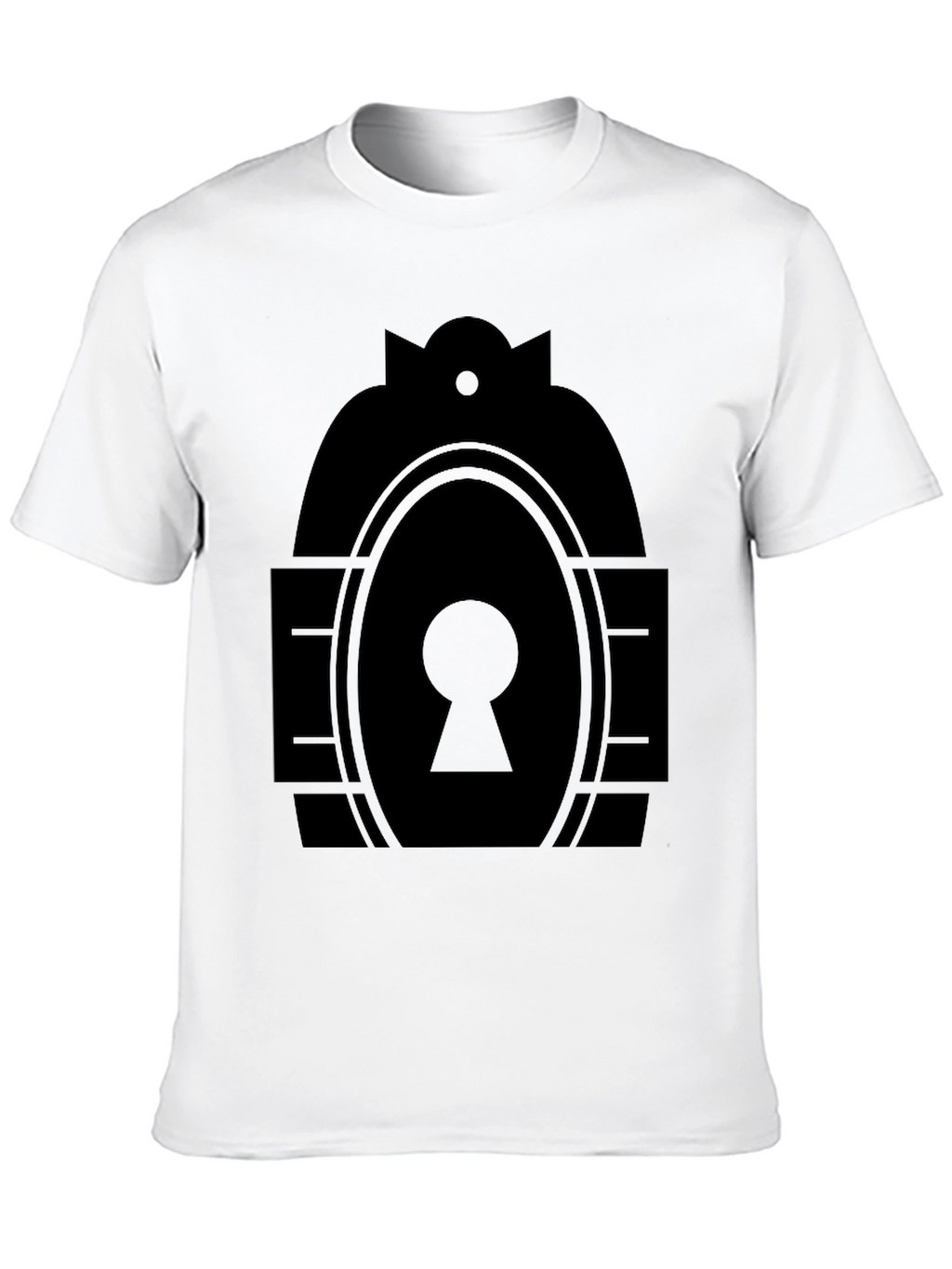 Keyhole Graphic Tee - Modern Minimalist Design