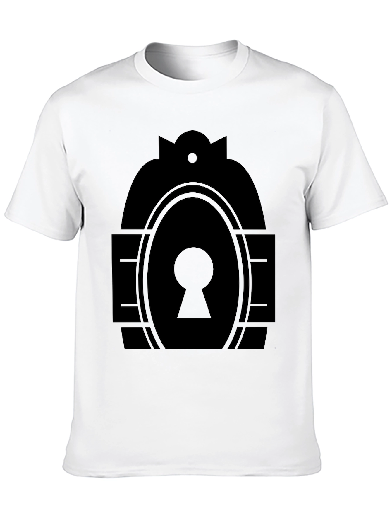 Keyhole Graphic Tee - Modern Minimalist Design