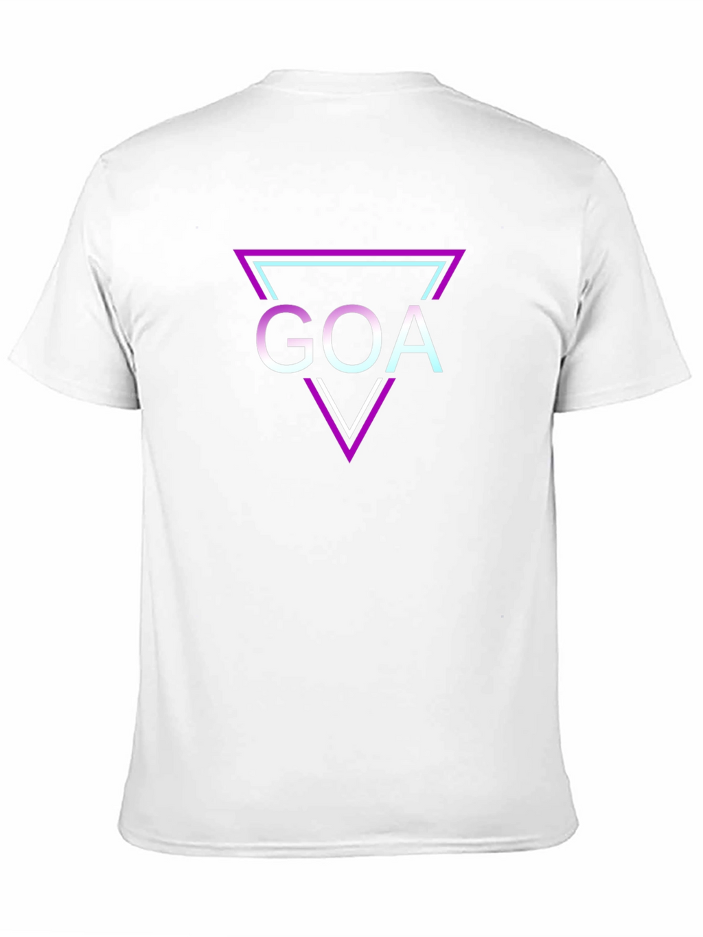 Retro Goa Triangle Graphic Tee - Black Cotton T-Shirt
