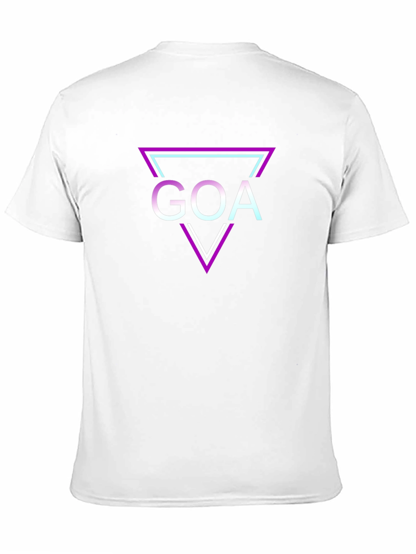 Retro Goa Triangle Graphic Tee - Black Cotton T-Shirt