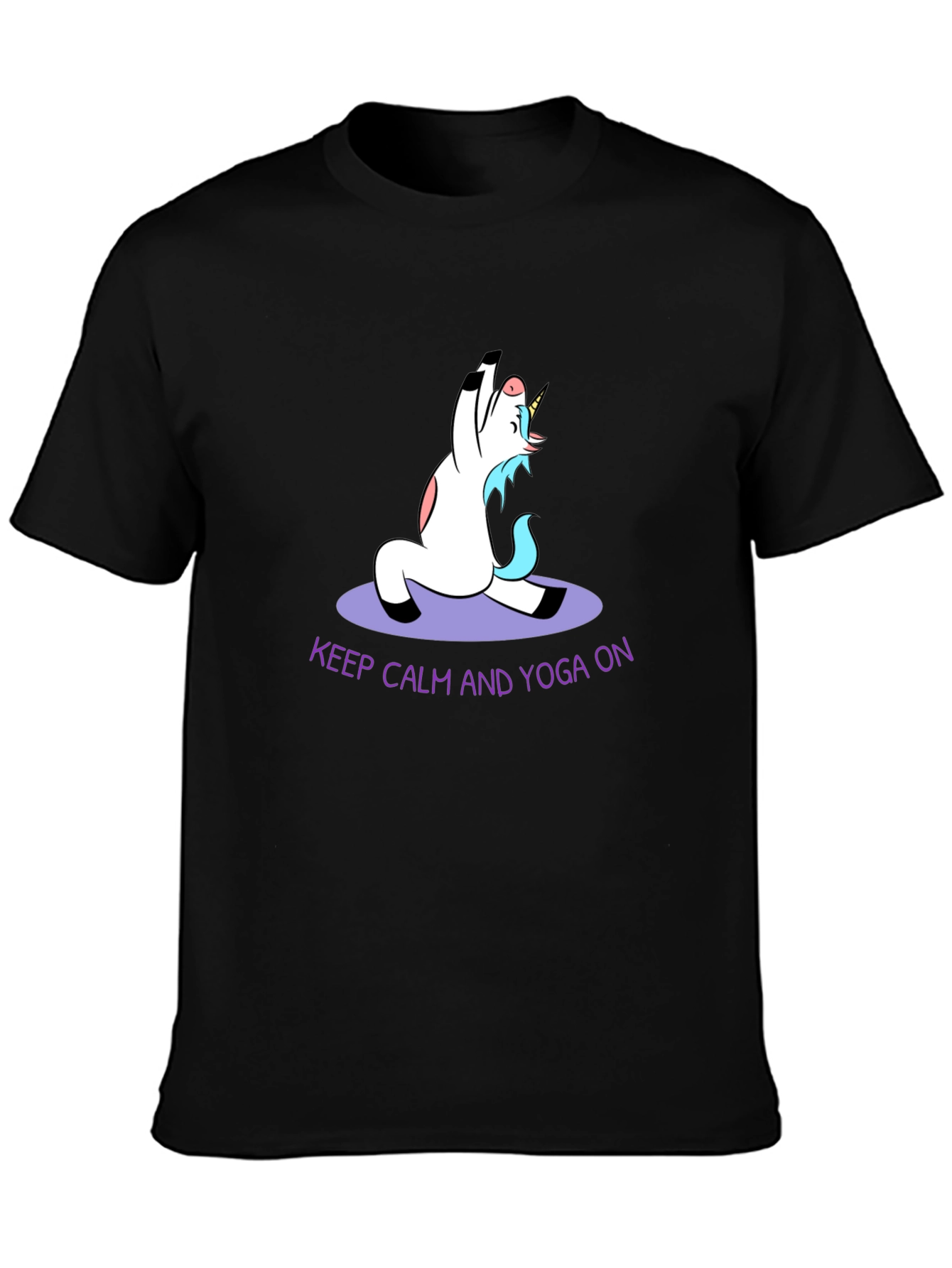 Unicorn Yoga T-Shirt - Keep Calm and Yoga On!