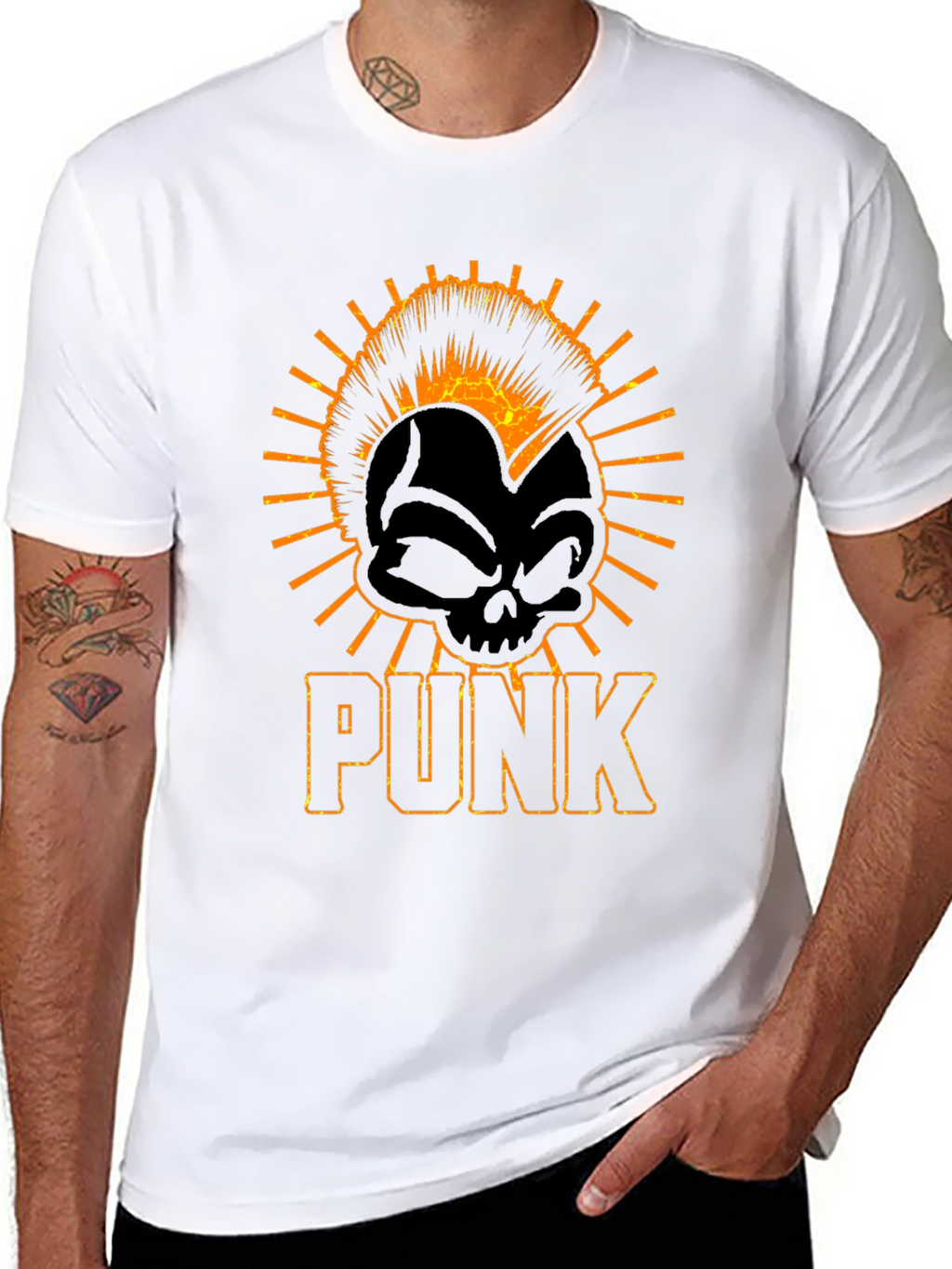 Punk Skull Graphic Tee - Edgy Style