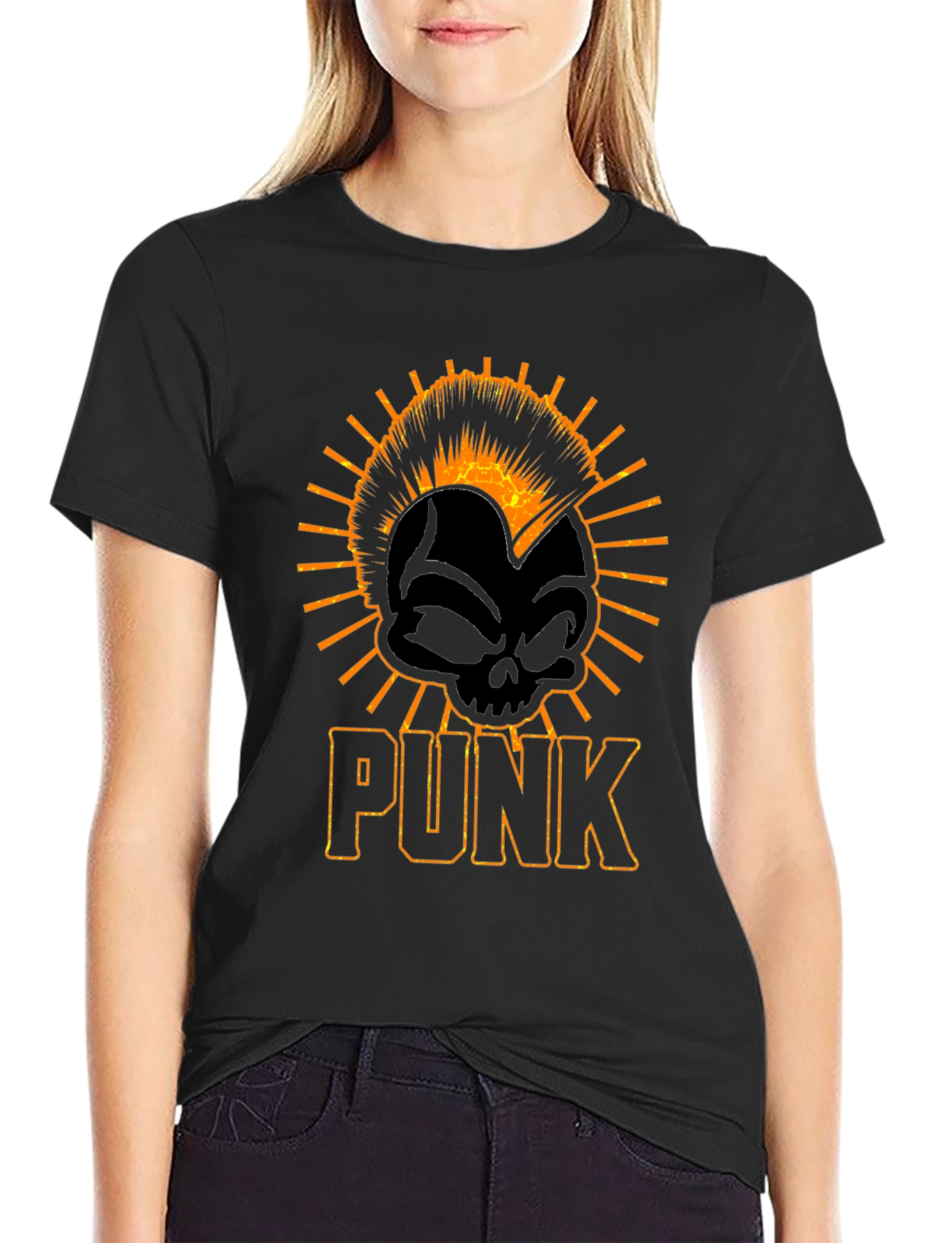 Punk Skull Graphic Tee - Edgy Style