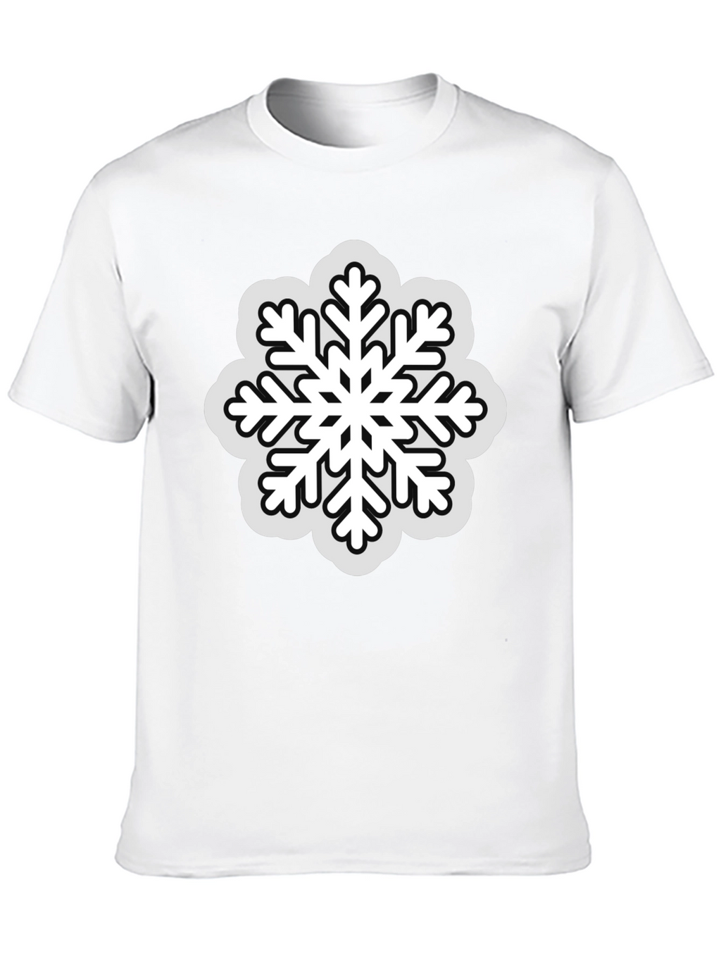 Snowflake Graphic Tee - Black Winter Holiday Shirt