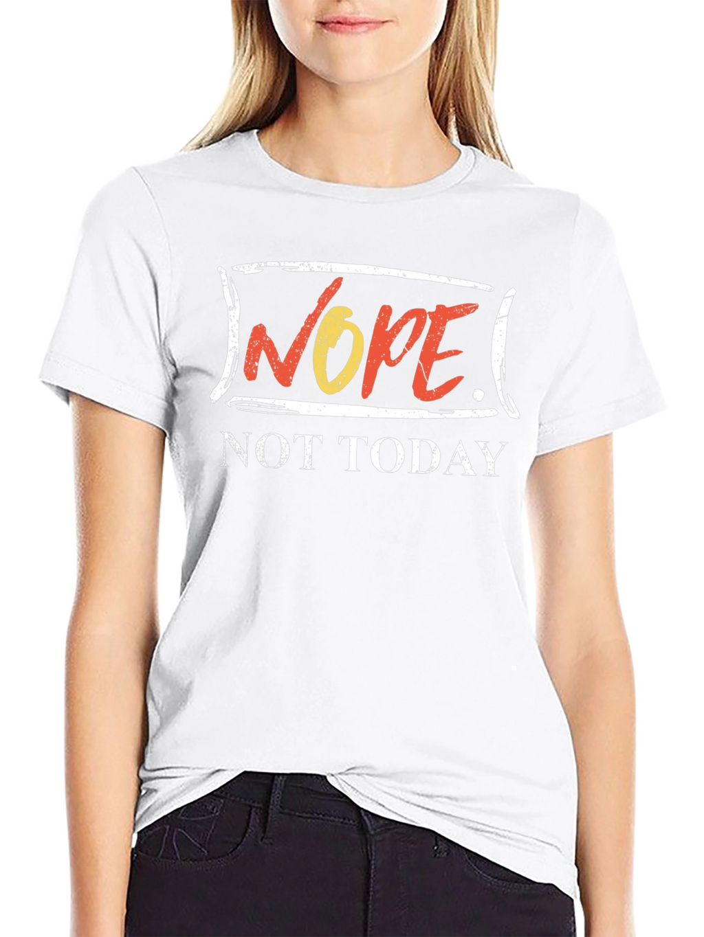 Nope Not Today Graphic Tee - Black Cotton Shirt