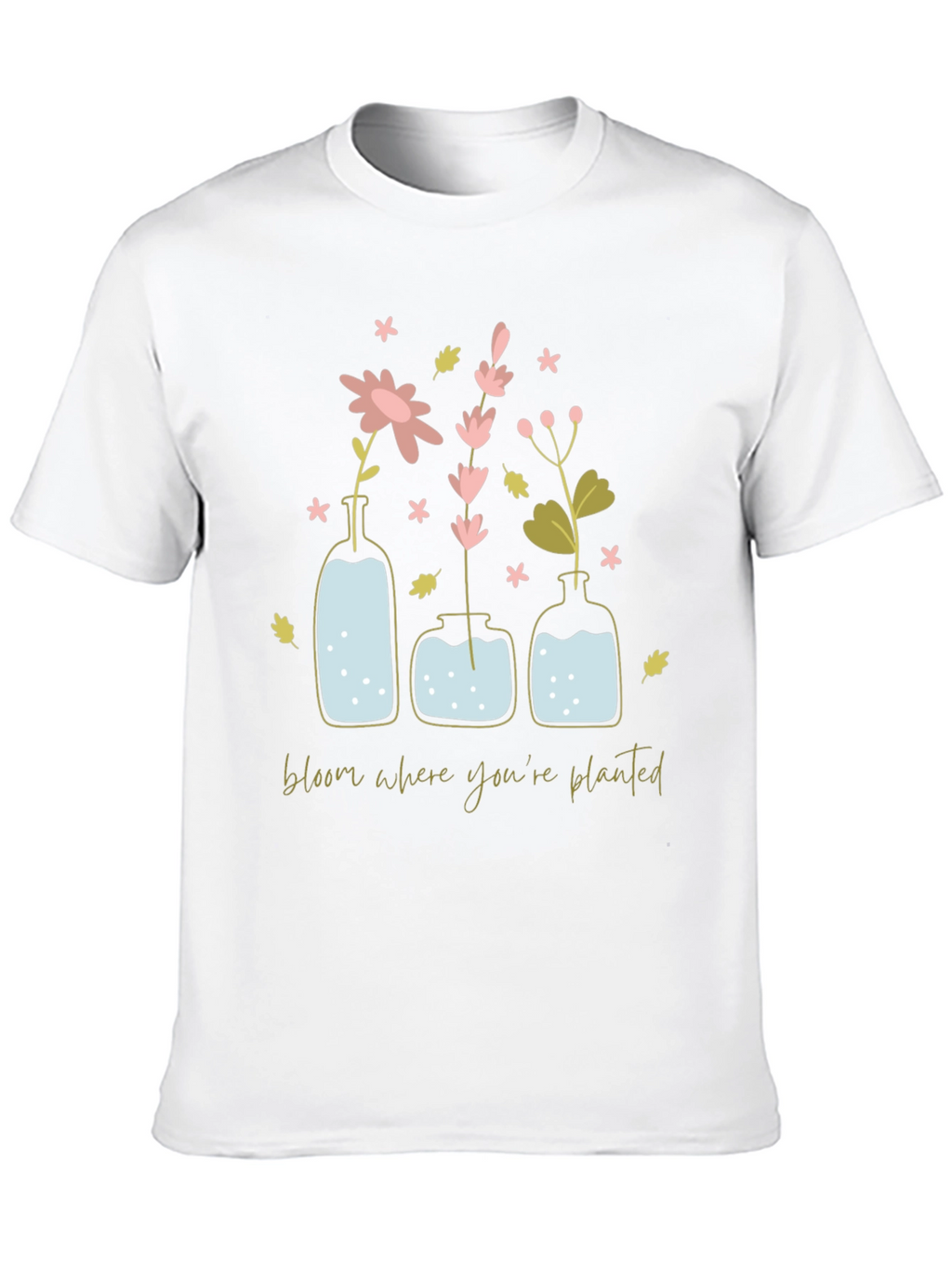 Bloom Where Youre Planted Graphic Tee - Black