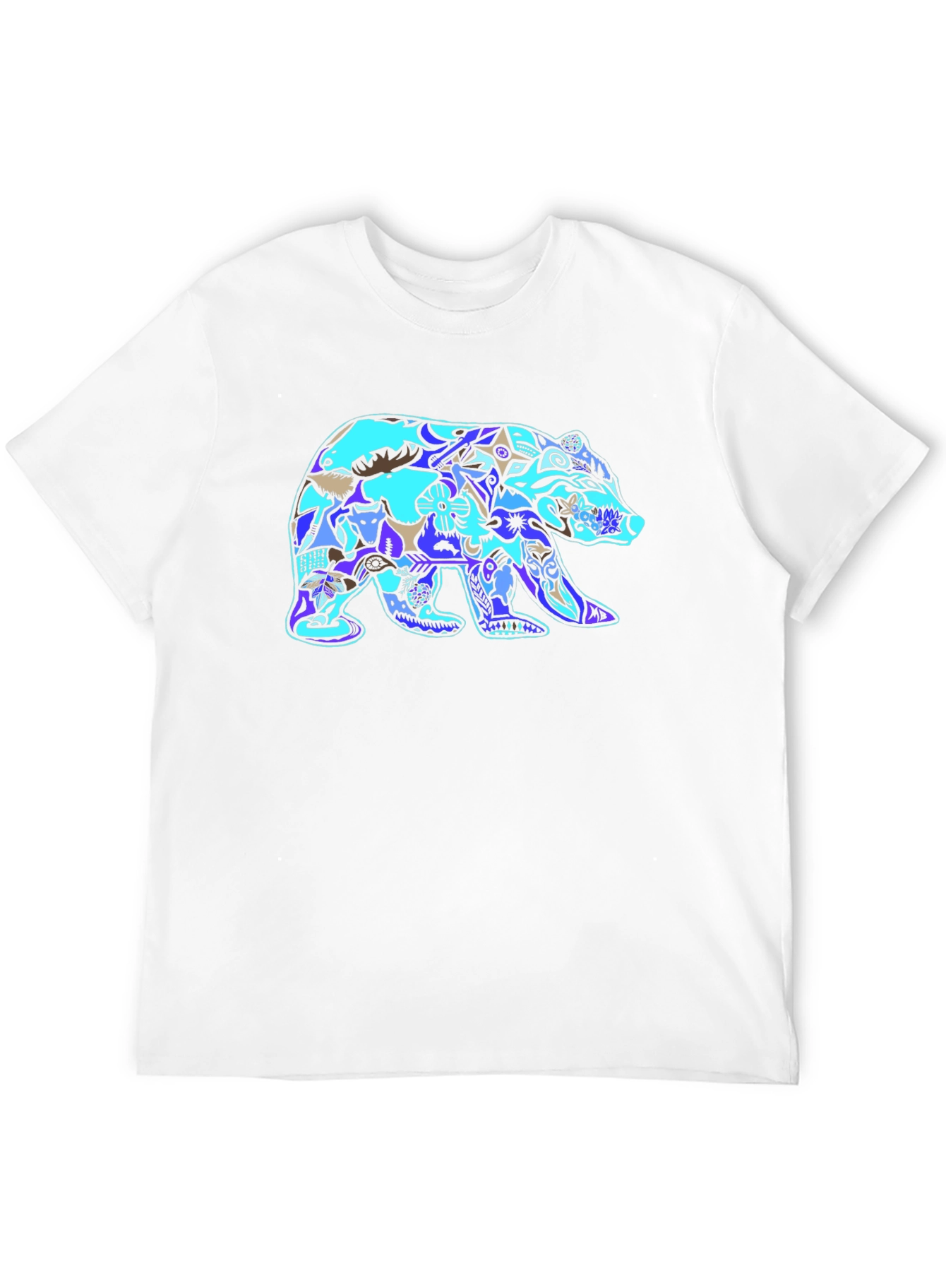 Bear Design Mens Black T-Shirt