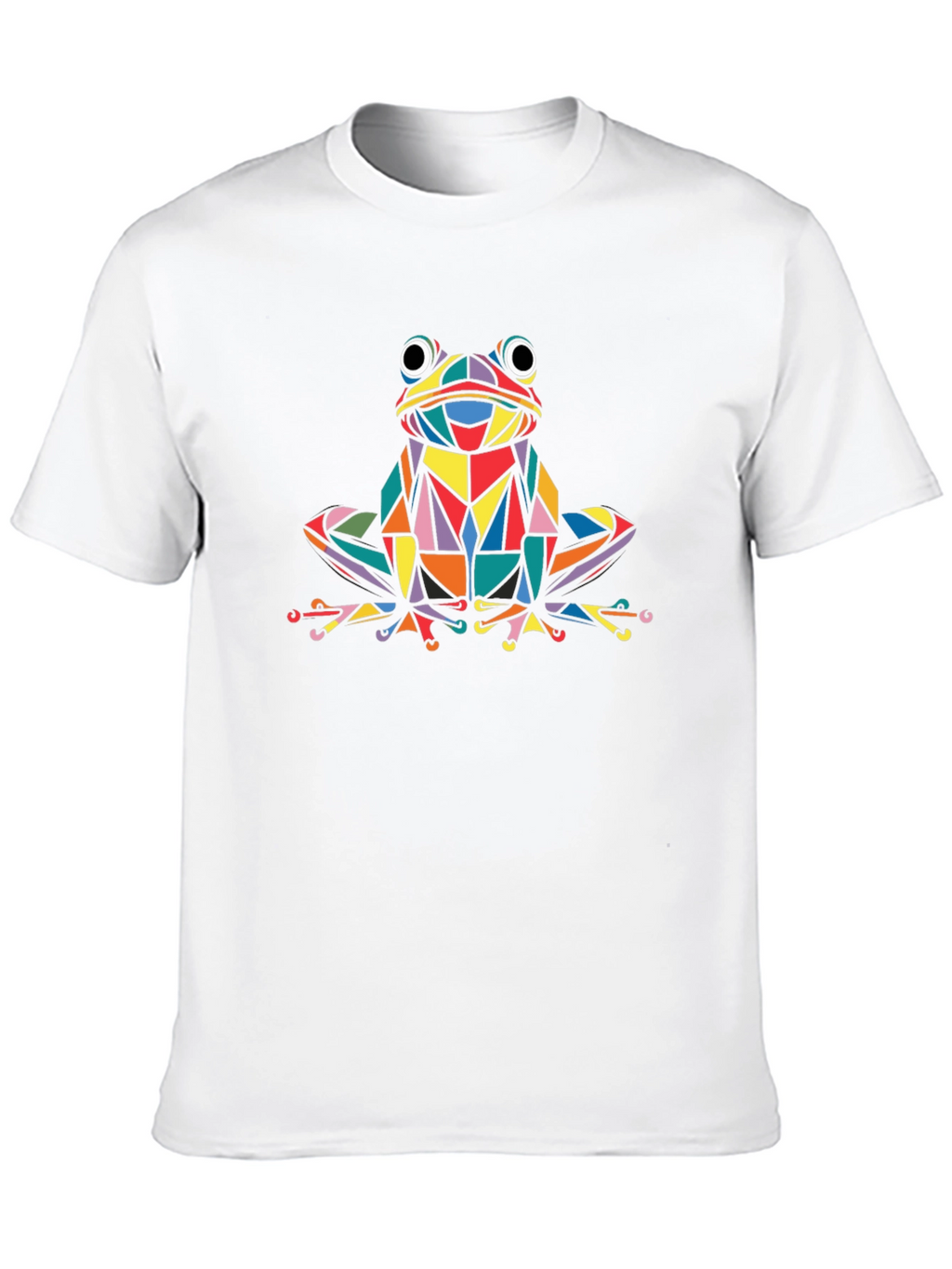 Geometric Frog Graphic Black T-Shirt