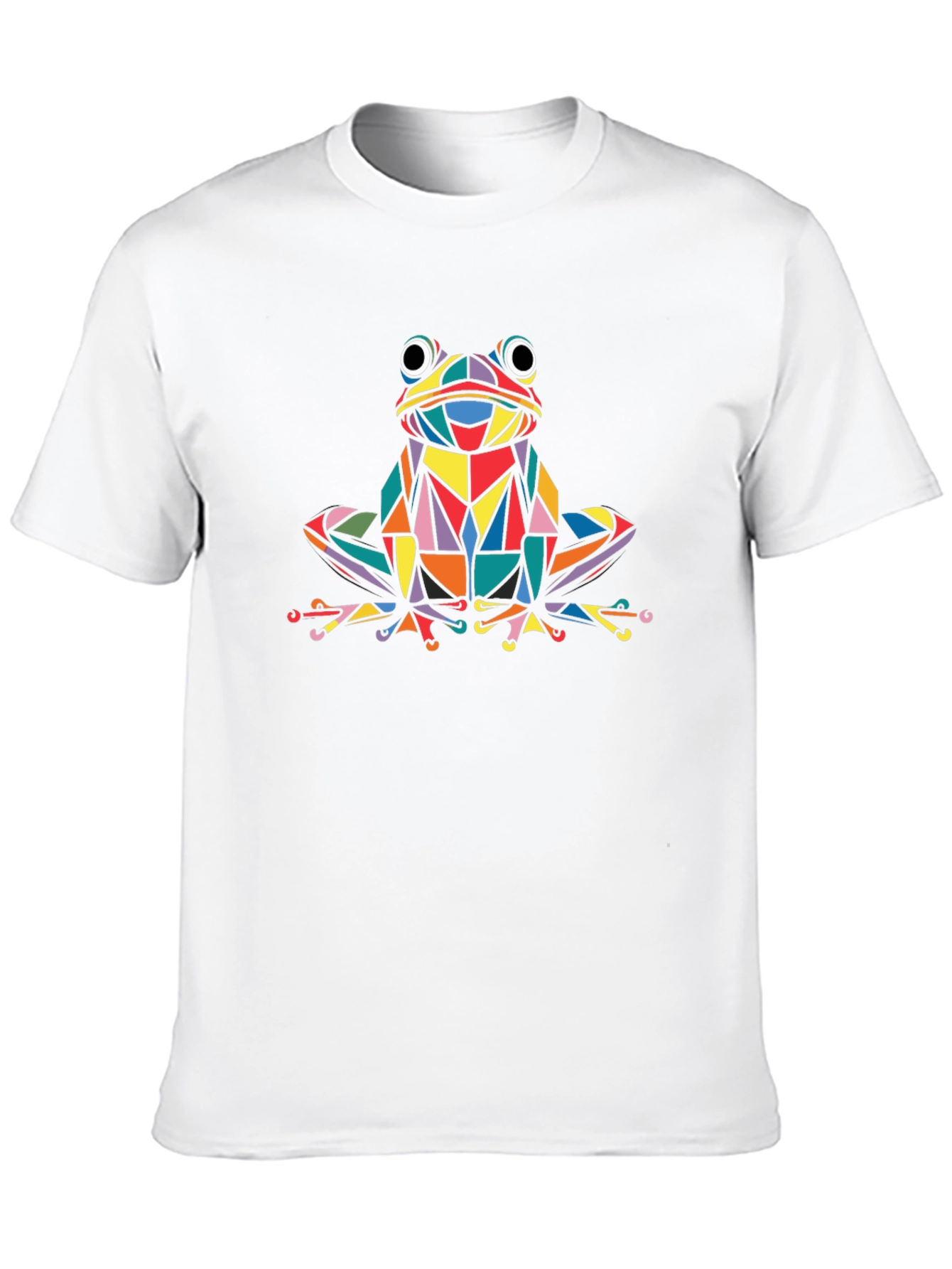 Geometric Frog Graphic Black T-Shirt