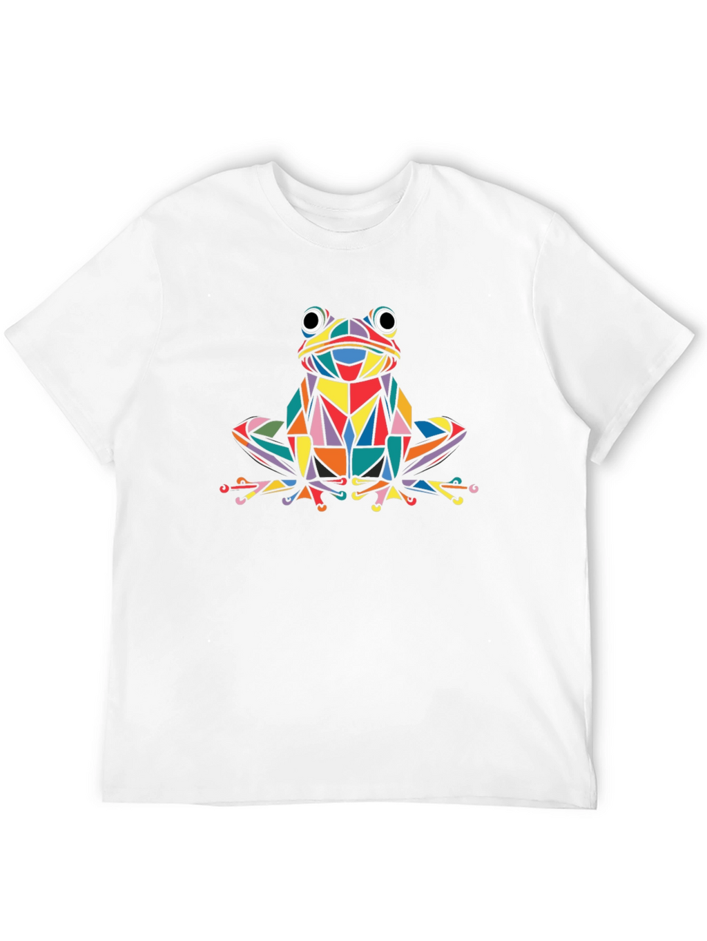 Geometric Frog Graphic Black T-Shirt