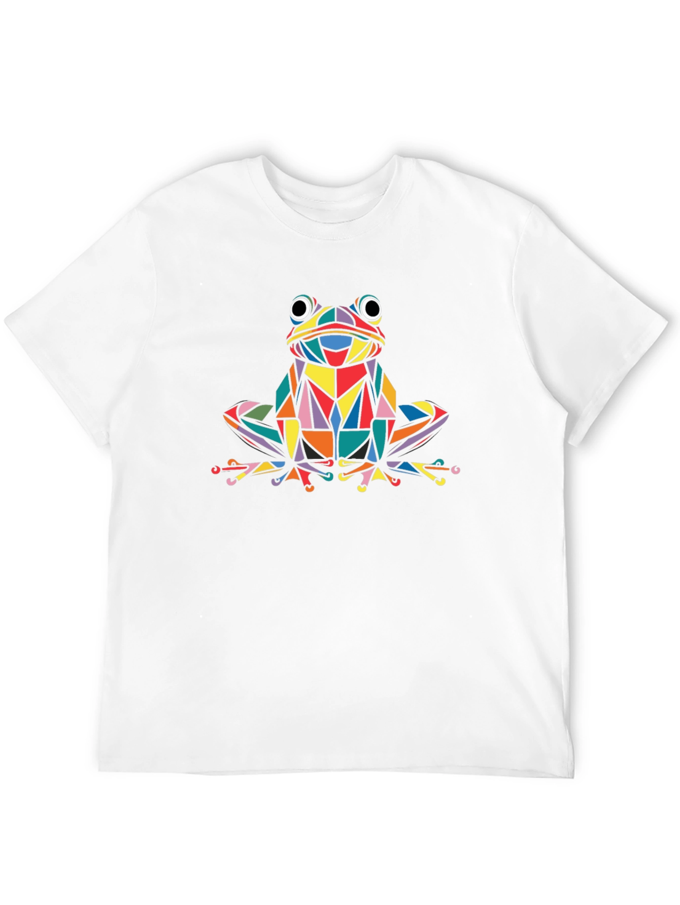 Geometric Frog Graphic Black T-Shirt