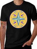 Unique Mandala Design Black T-Shirt