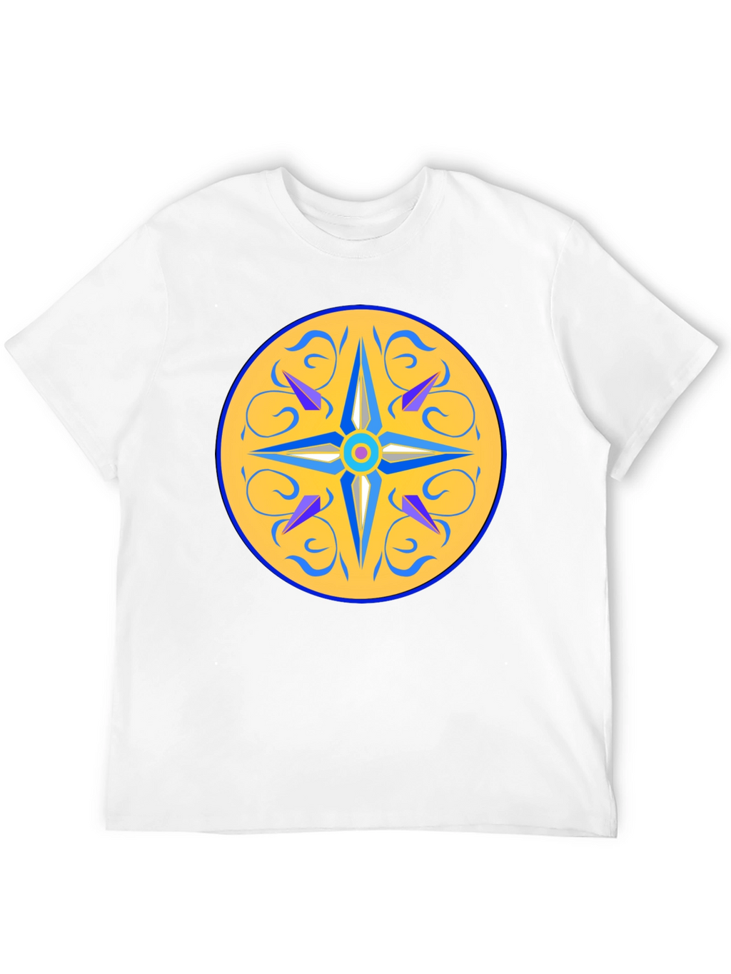 Unique Mandala Design Black T-Shirt