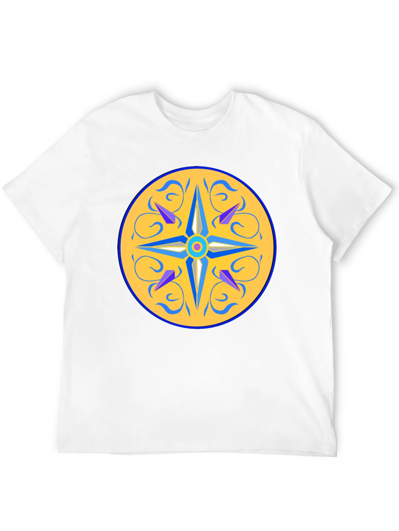Unique Mandala Design Black T-Shirt