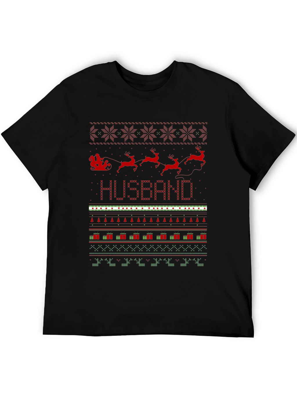 Husband Ugly Christmas Sweater Style T-Shirt