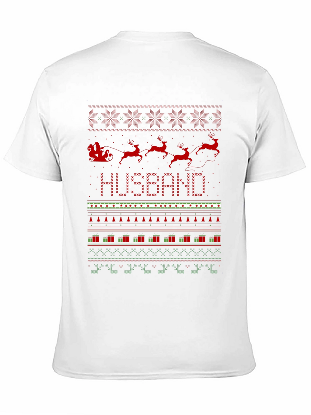 Husband Ugly Christmas Sweater Style T-Shirt