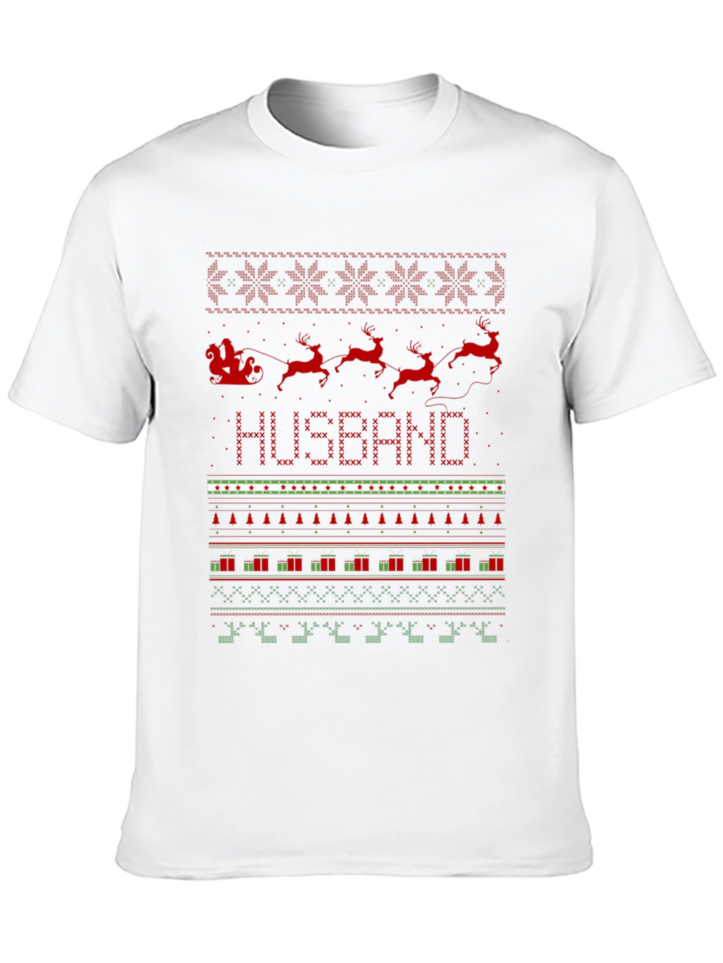 Husband Ugly Christmas Sweater Style T-Shirt