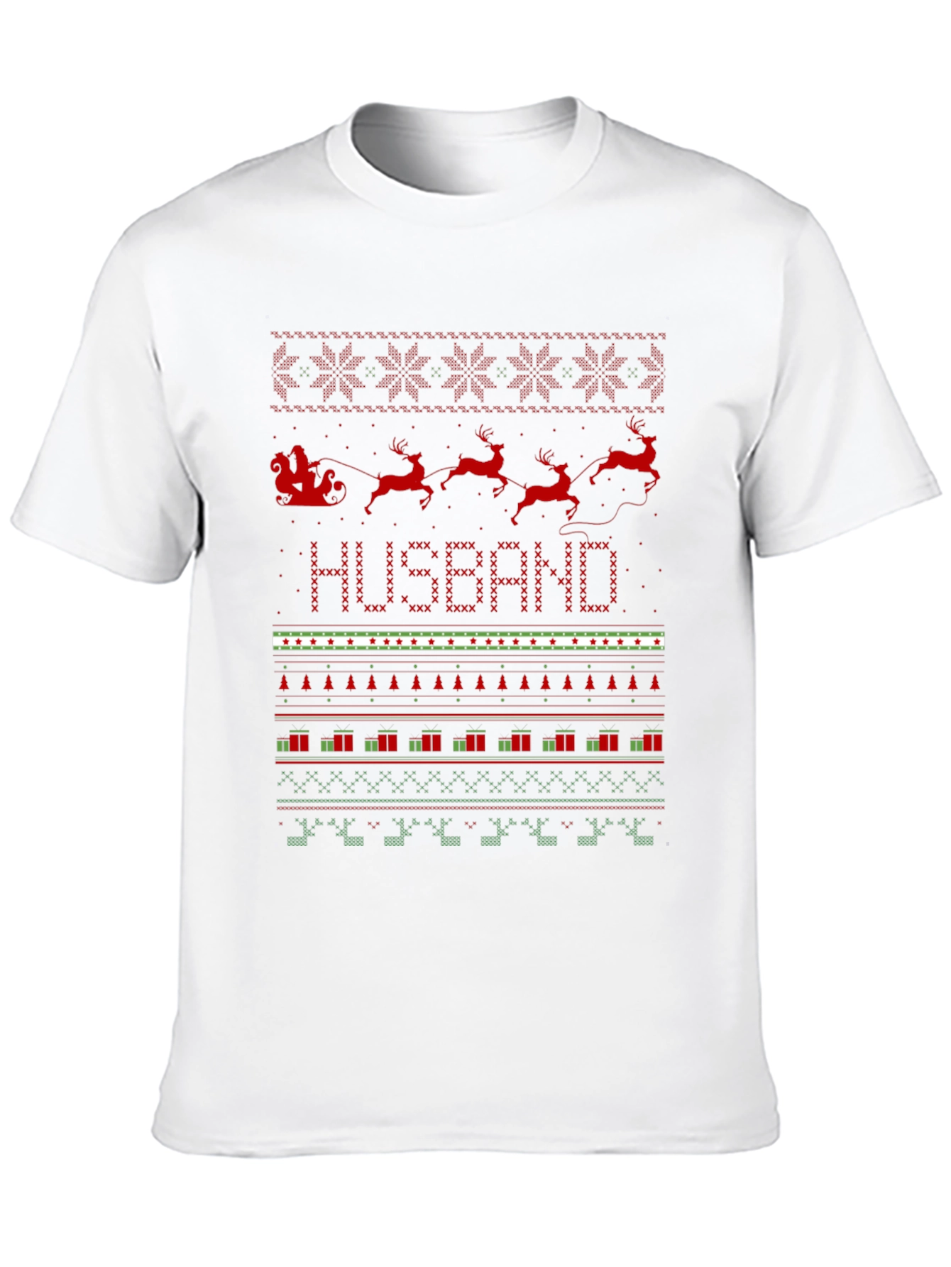 Husband Ugly Christmas Sweater Style T-Shirt