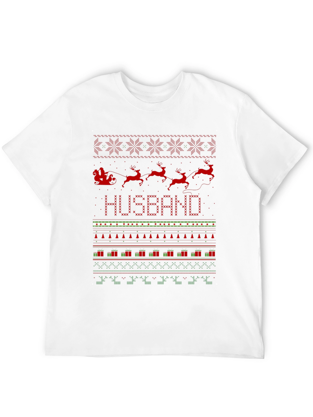 Husband Ugly Christmas Sweater Style T-Shirt