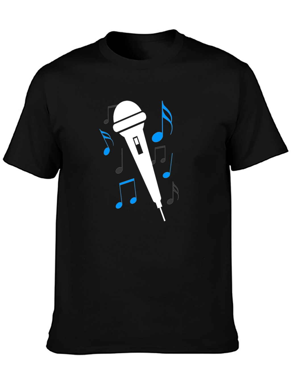 Music Lover Graphic Tee - Microphone Design