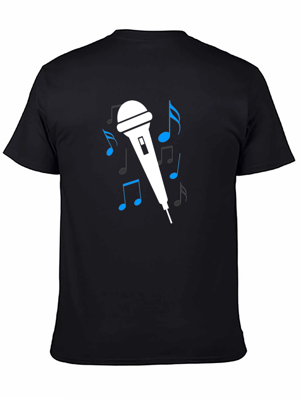 Music Lover Graphic Tee - Microphone Design