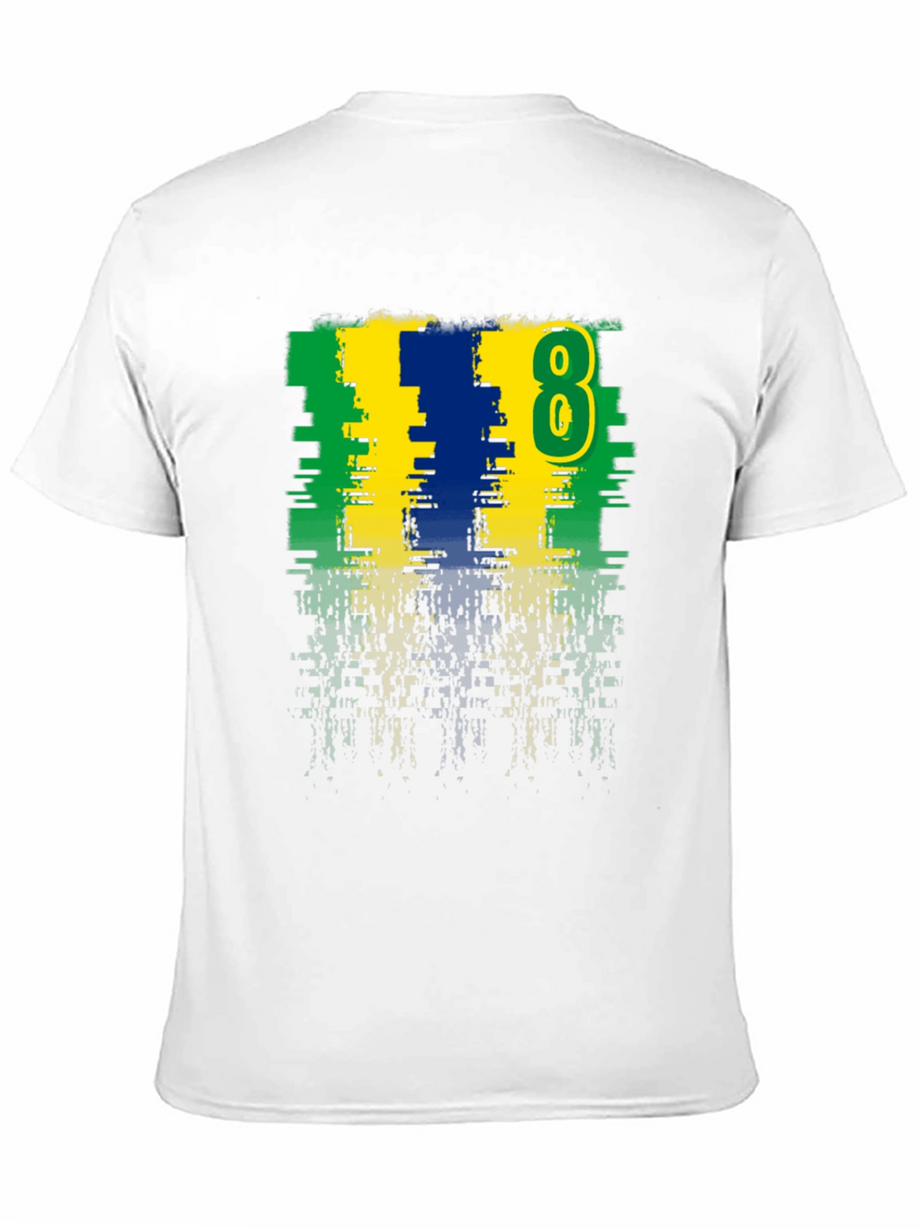 Distressed Number 8 Graphic Tee - Casual Style