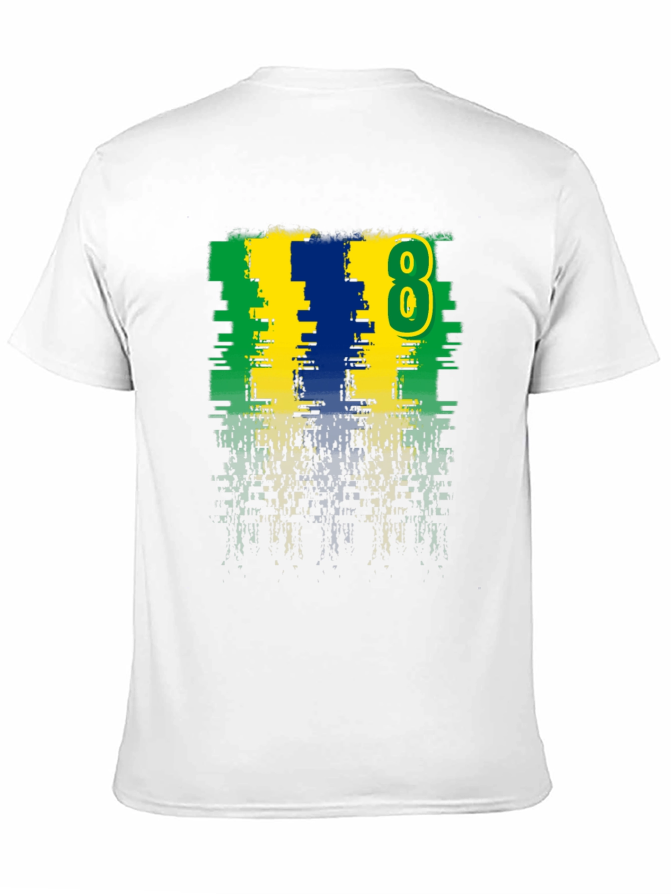 Distressed Number 8 Graphic Tee - Casual Style