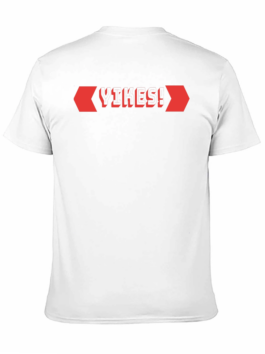 Black T-Shirt with Red Geometric Design