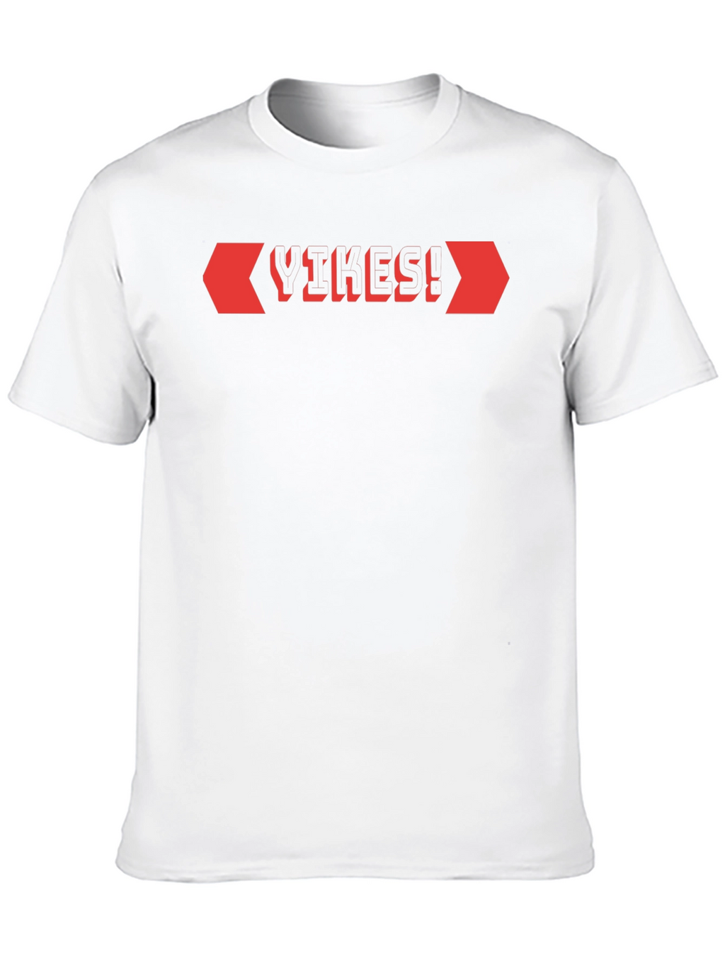 Black T-Shirt with Red Geometric Design