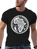 Tribal Africa Graphic Tee - Black Cotton T-Shirt