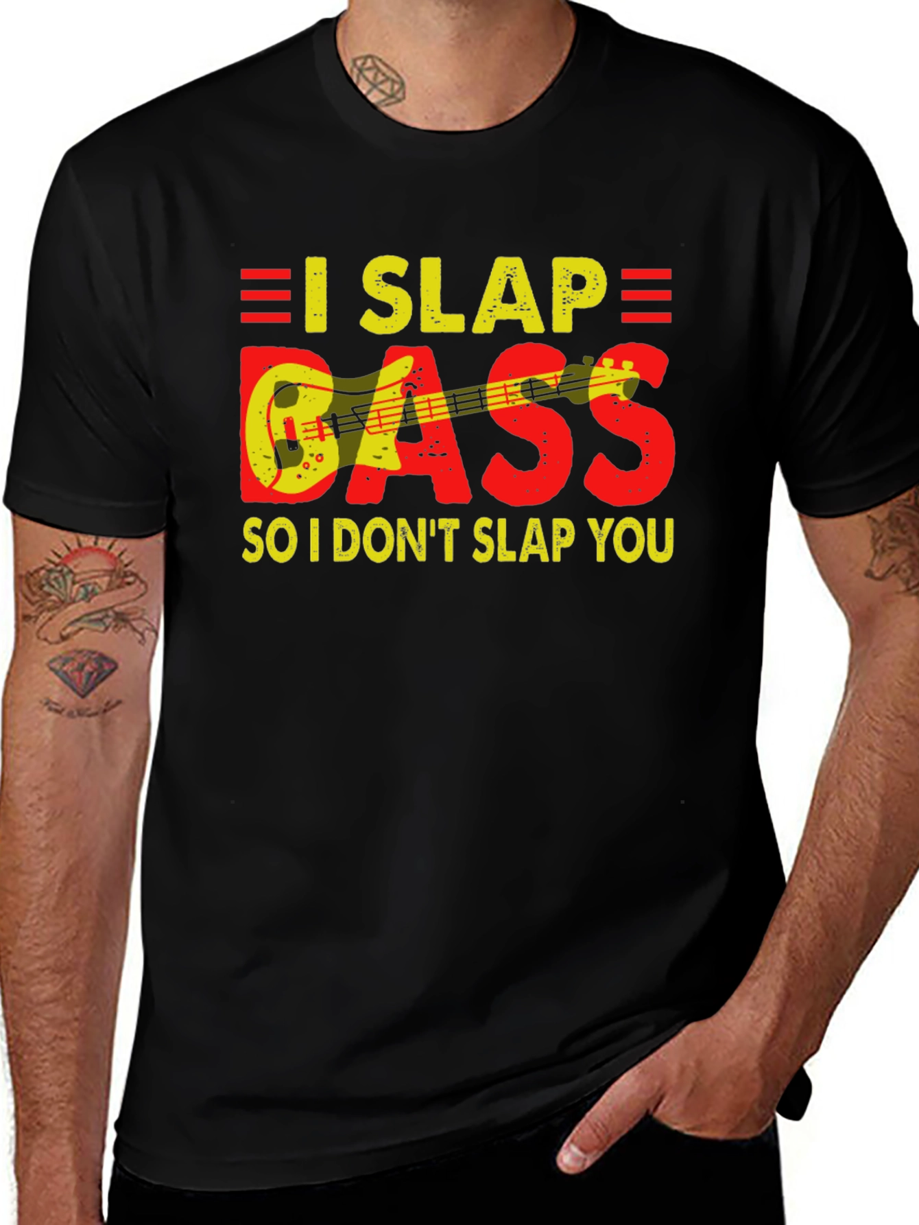I Slap Bass Funny Musician T-Shirt