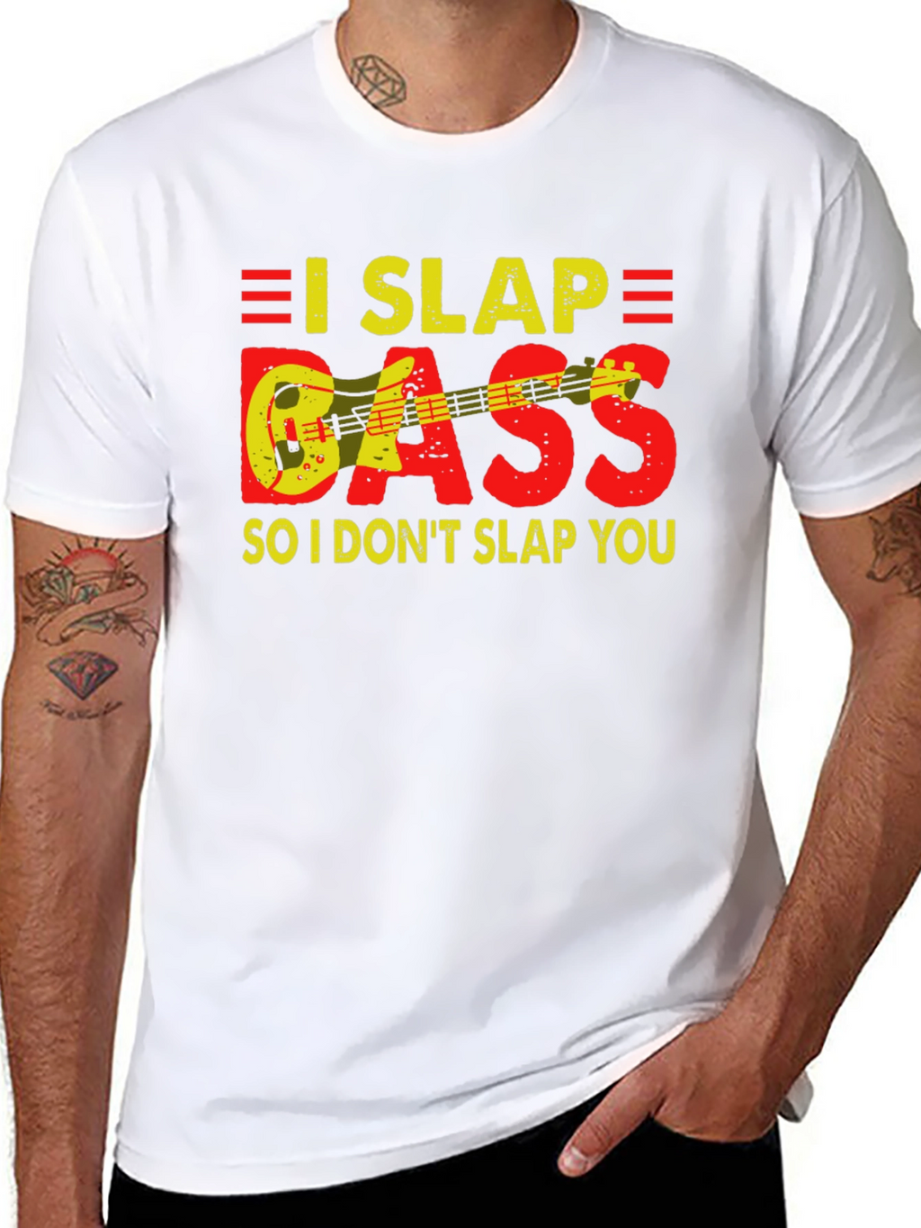 I Slap Bass Funny Musician T-Shirt