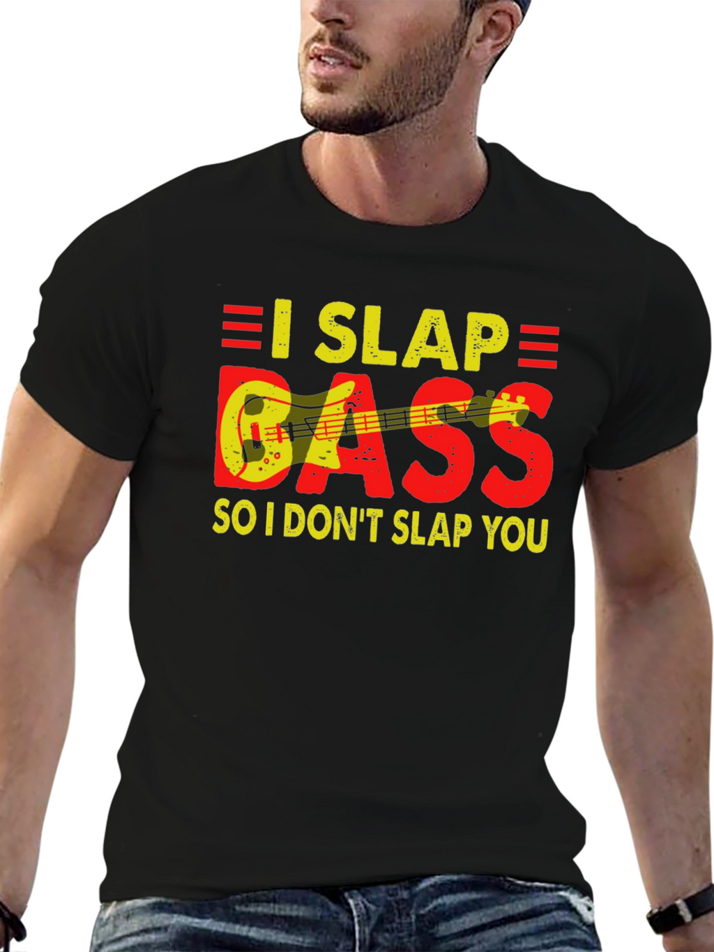 I Slap Bass Funny Musician T-Shirt