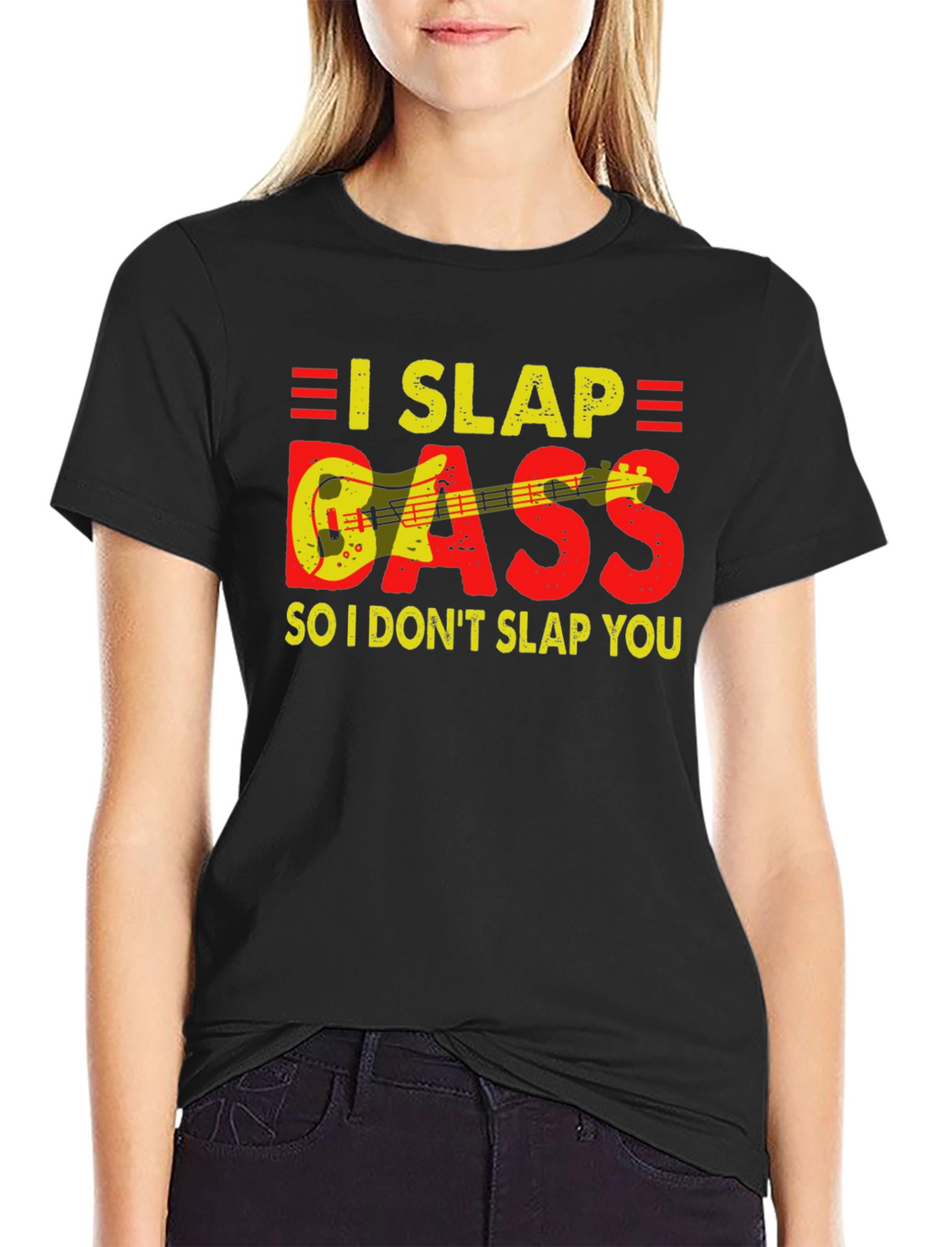 I Slap Bass Funny Musician T-Shirt