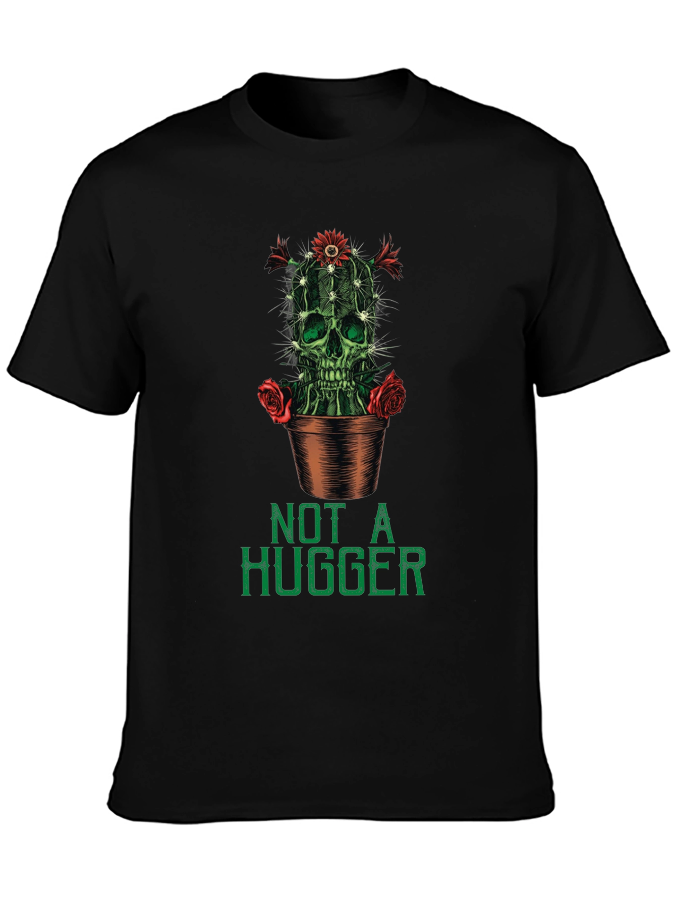 Not a Hugger Cactus Skull Graphic Tee