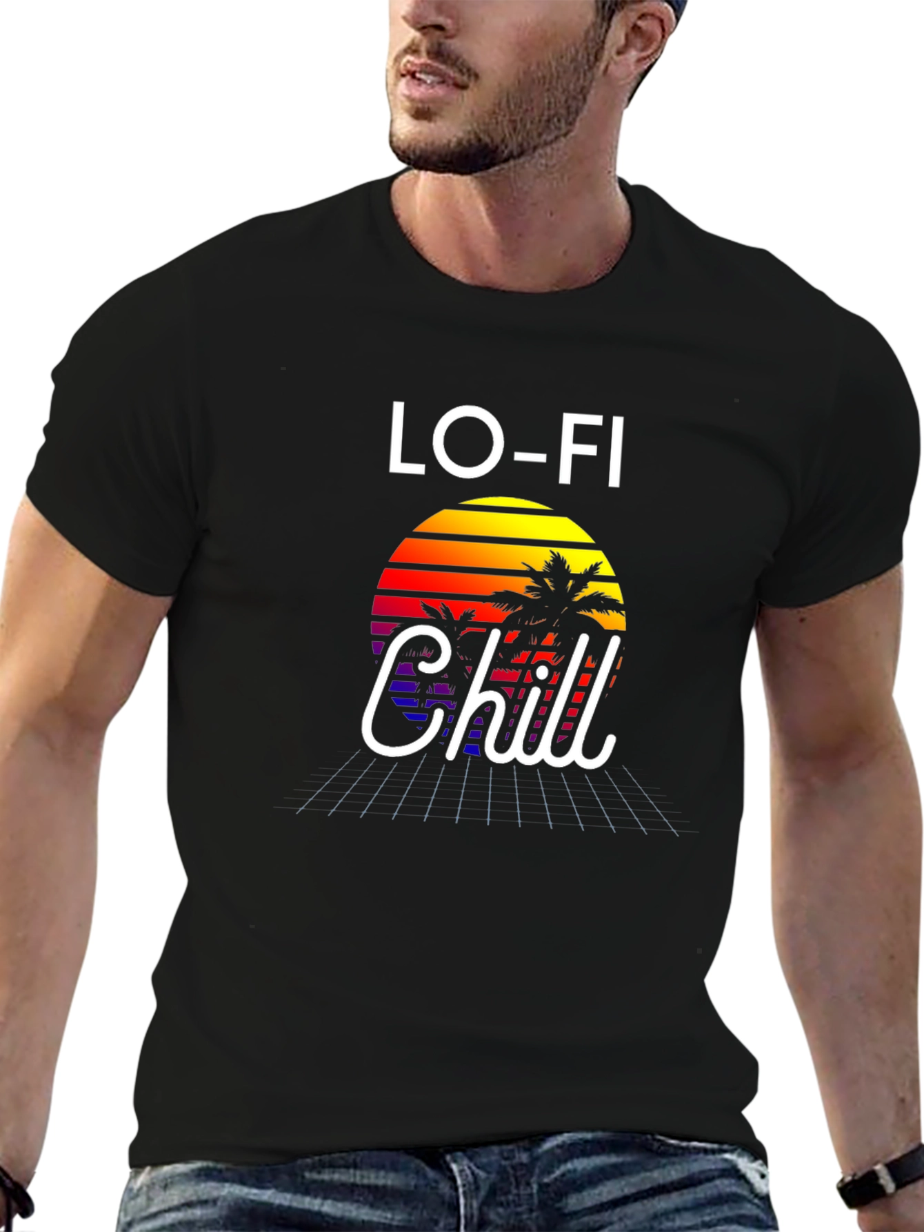 Lo-Fi Chill Graphic Tee - Retro Sunset Vibes