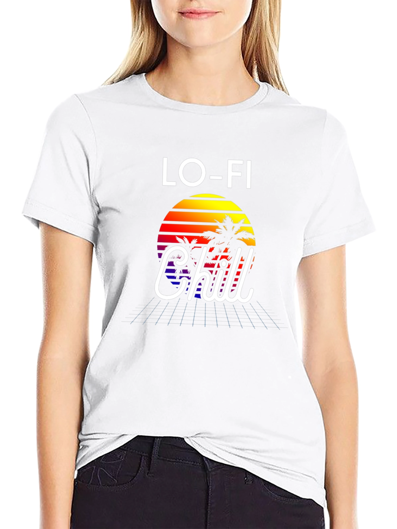 Lo-Fi Chill Graphic Tee - Retro Sunset Vibes