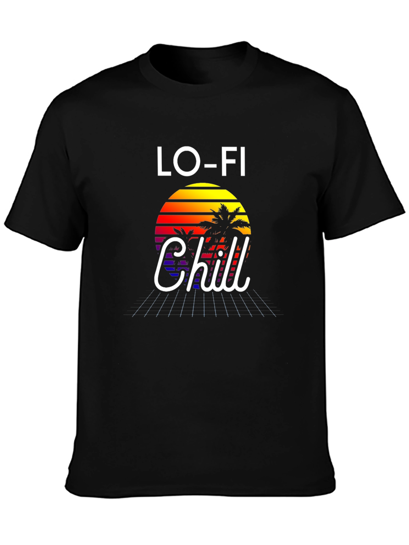 Lo-Fi Chill Graphic Tee - Retro Sunset Vibes