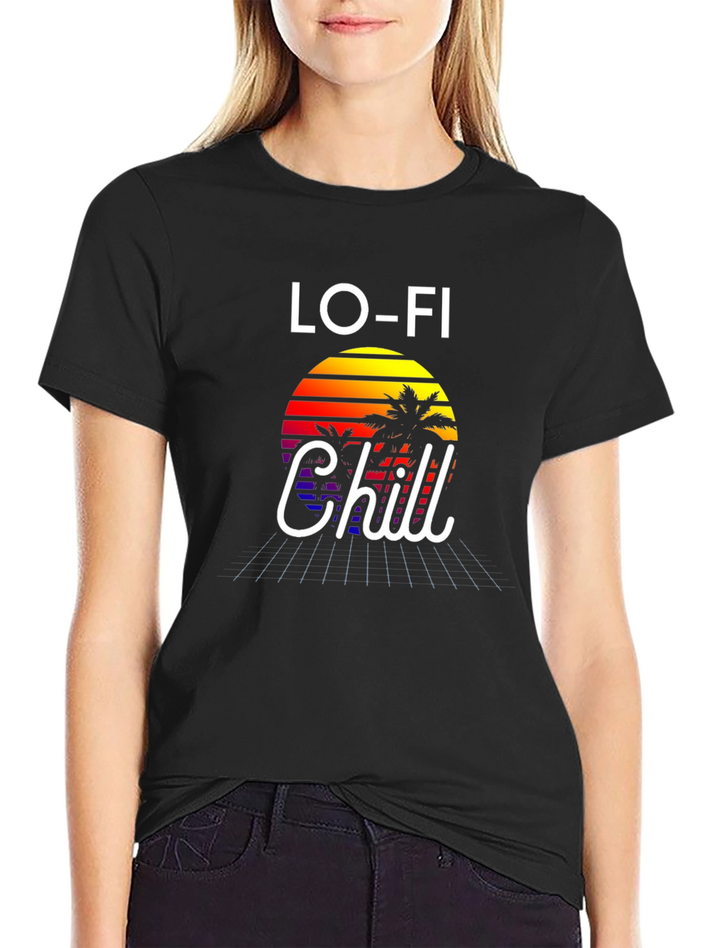 Lo-Fi Chill Graphic Tee - Retro Sunset Vibes