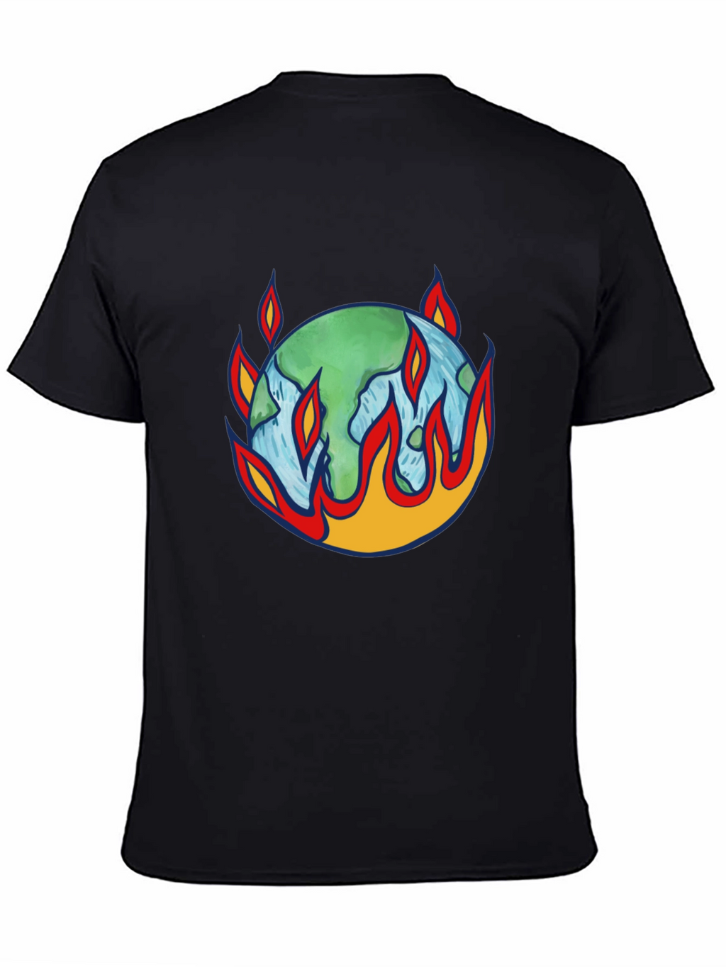 Earth on Fire Graphic Tee - Climate Change Awareness