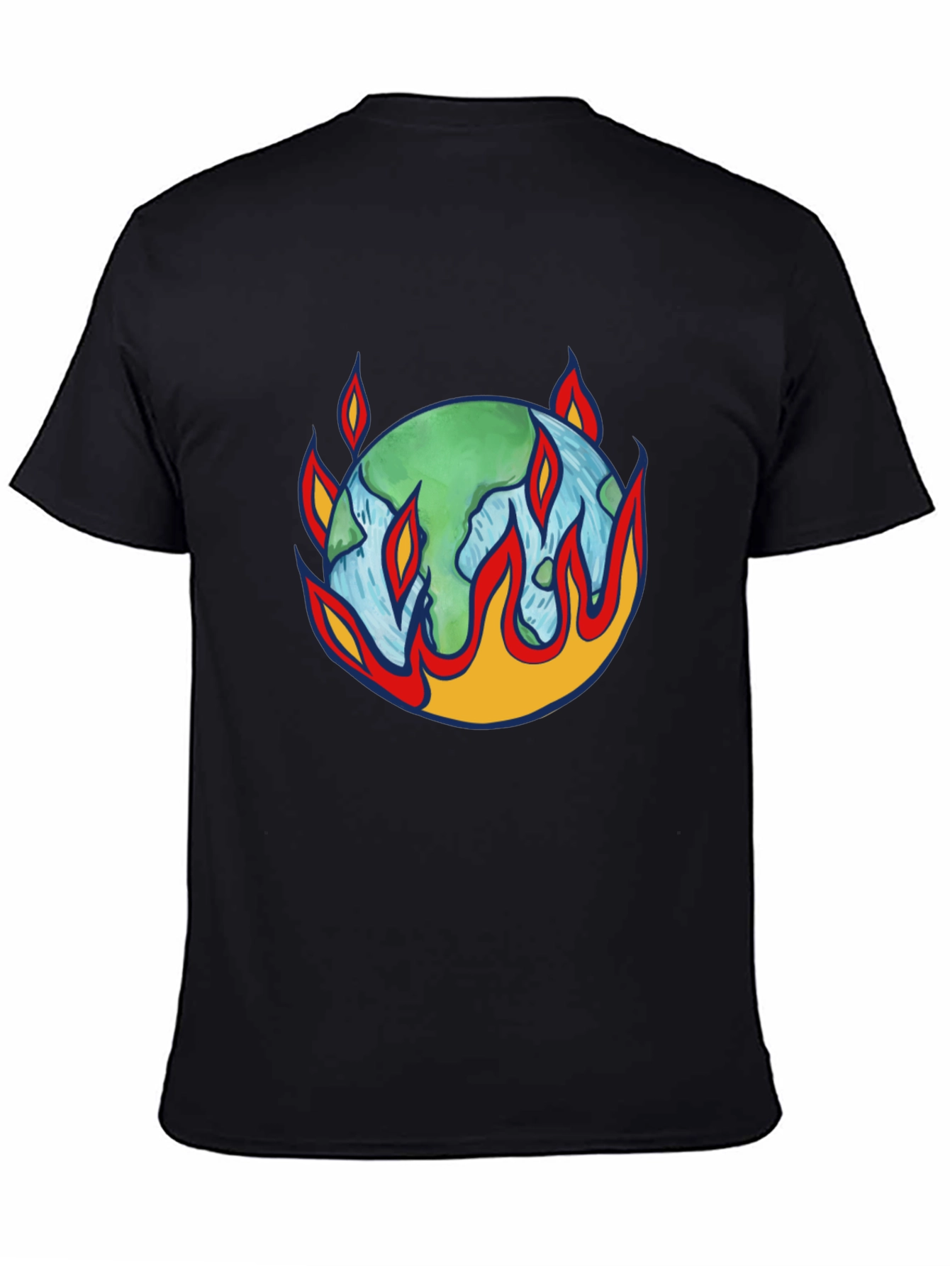 Earth on Fire Graphic Tee - Climate Change Awareness
