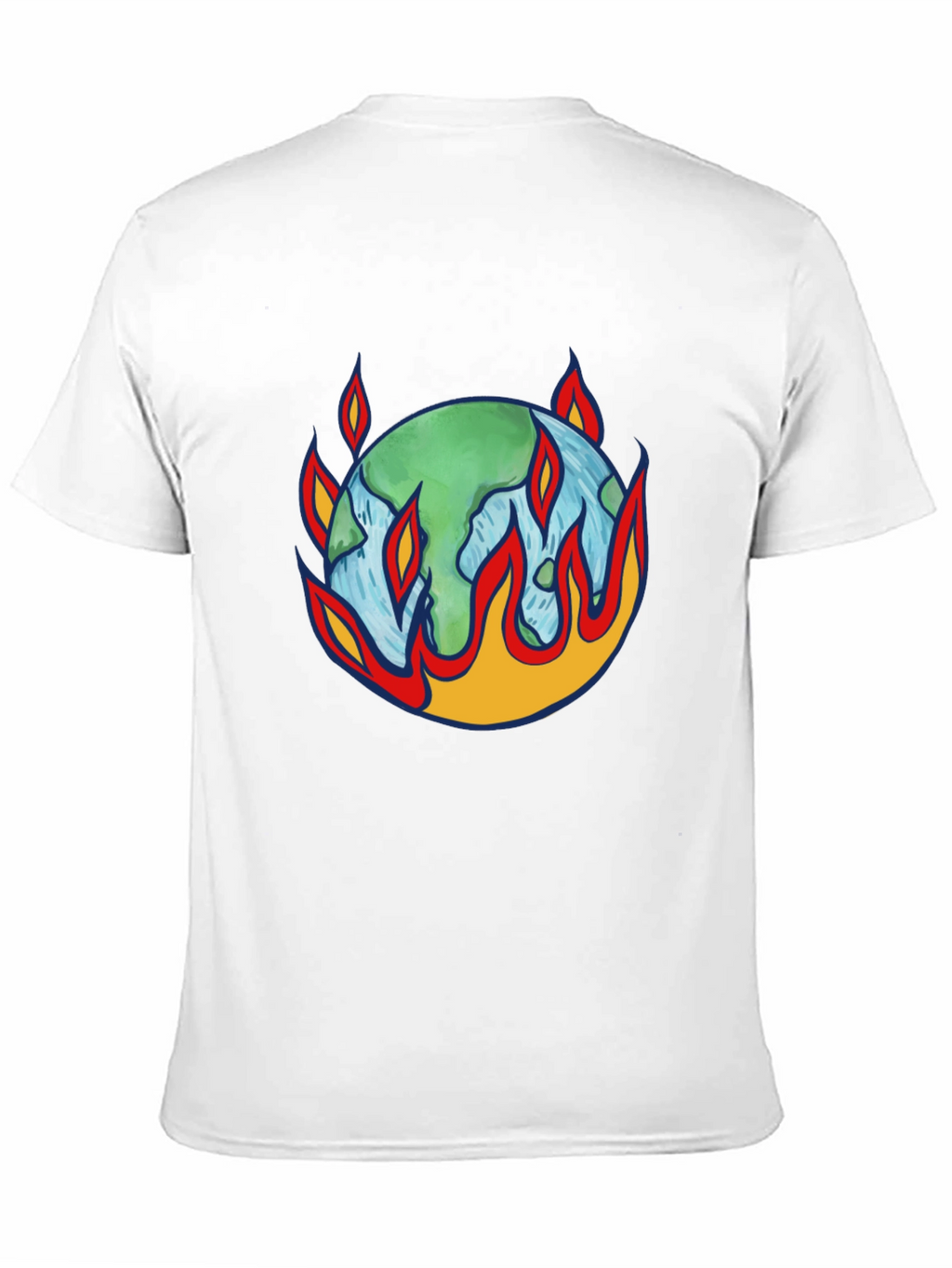 Earth on Fire Graphic Tee - Climate Change Awareness