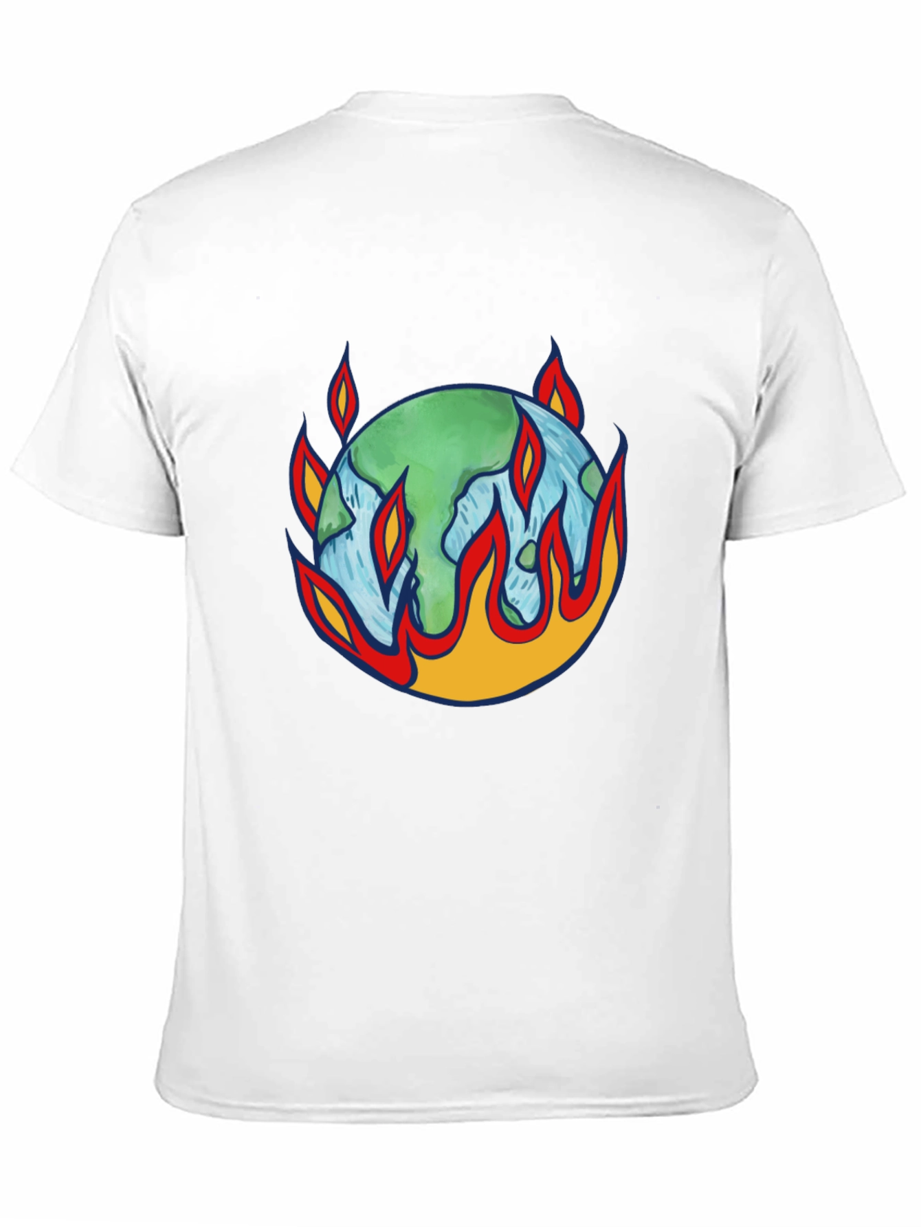 Earth on Fire Graphic Tee - Climate Change Awareness