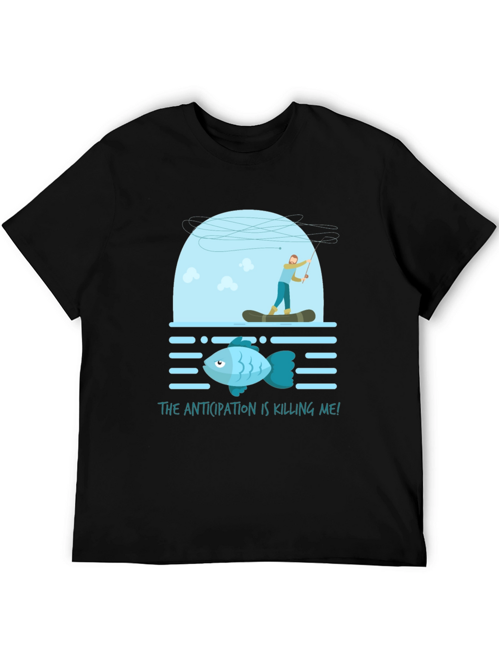 Anticipation Fishing T-Shirt Funny Graphic Tee