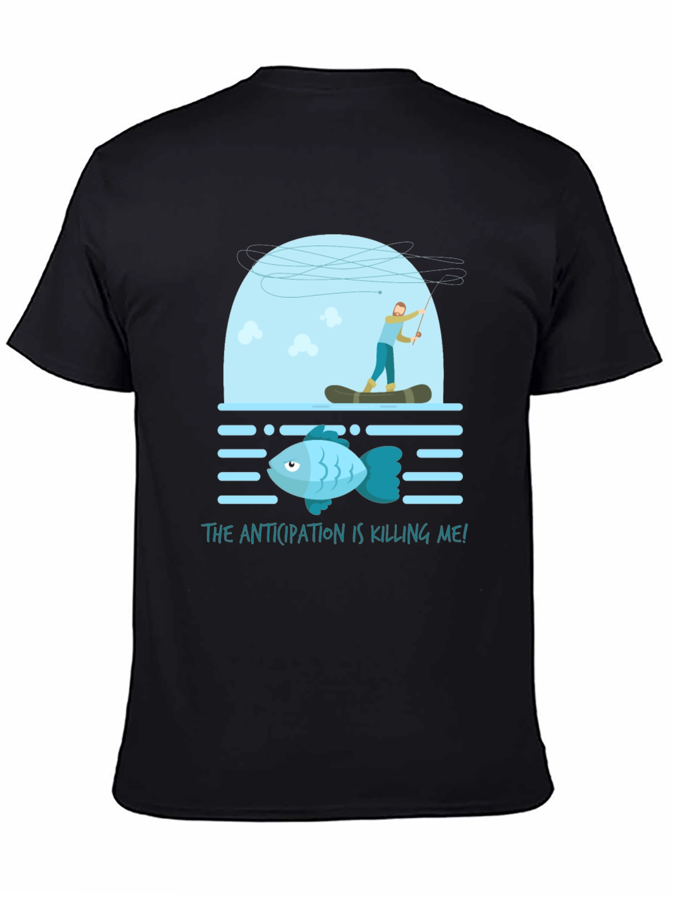 Anticipation Fishing T-Shirt Funny Graphic Tee