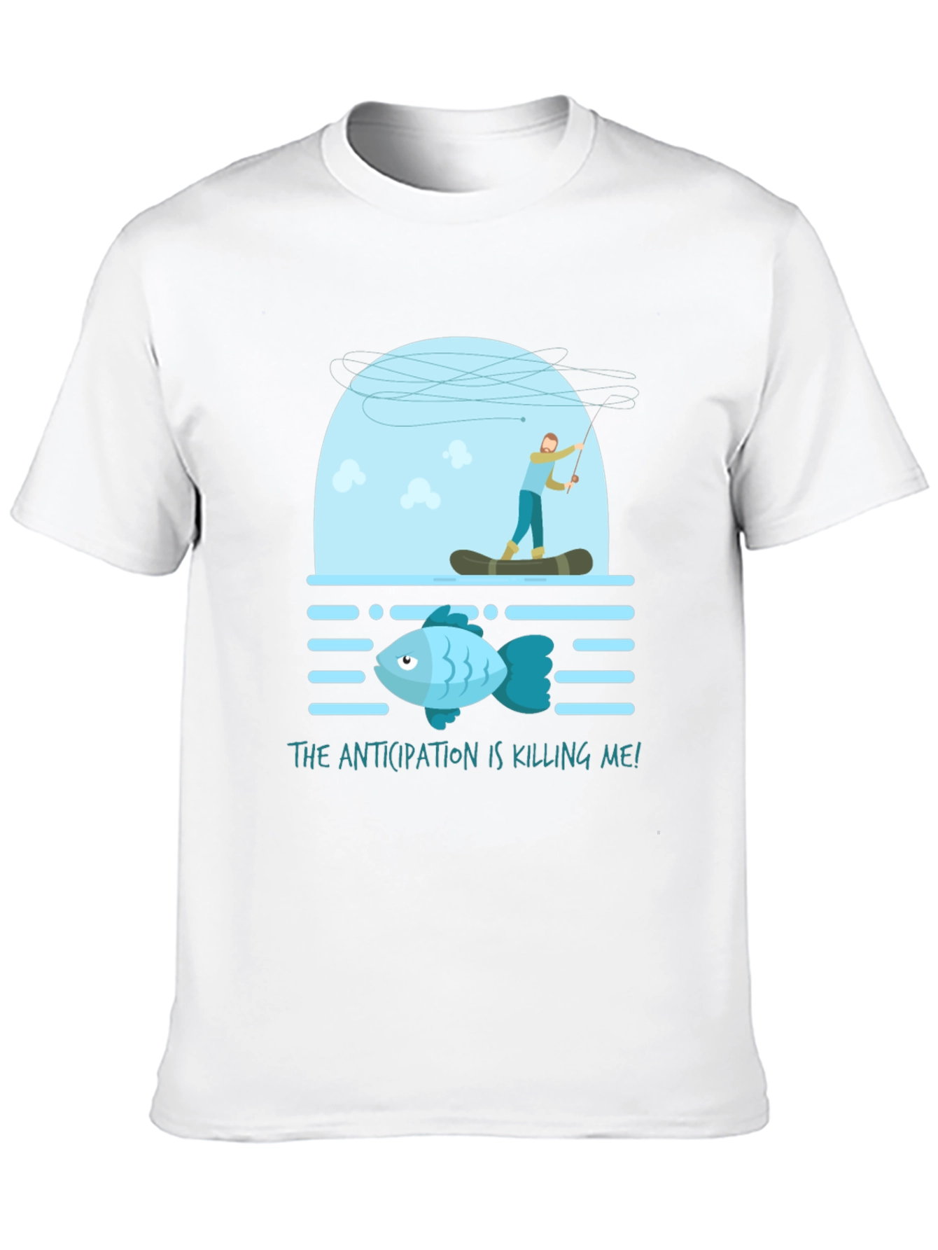 Anticipation Fishing T-Shirt Funny Graphic Tee